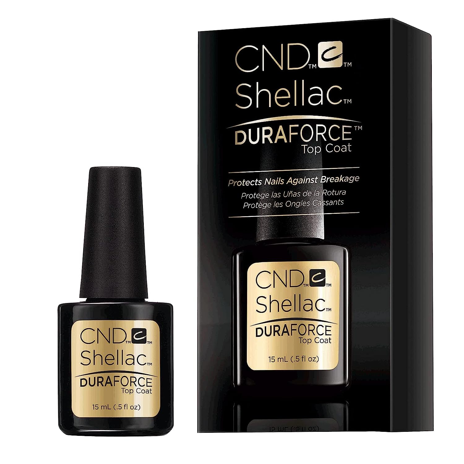 CND Shellac DURAFORCE Gel Nail Polish Top Coat - 0.5oz