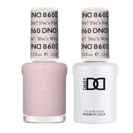 DND - Gel & Lacquer # 860 She’s White? She’s Pink?