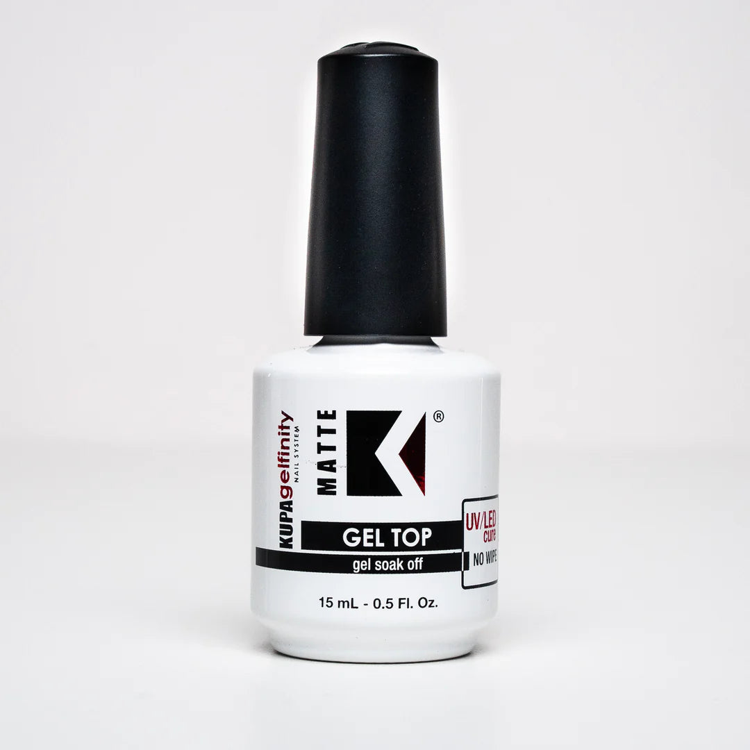 Kupa GelFinity Gel Topcoat Matte Seals Soak-Off gel