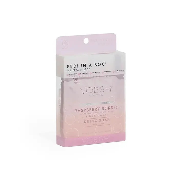 Voesh Deluxe Pedicure 4 Step O2 Bubbly Spa - Raspberry