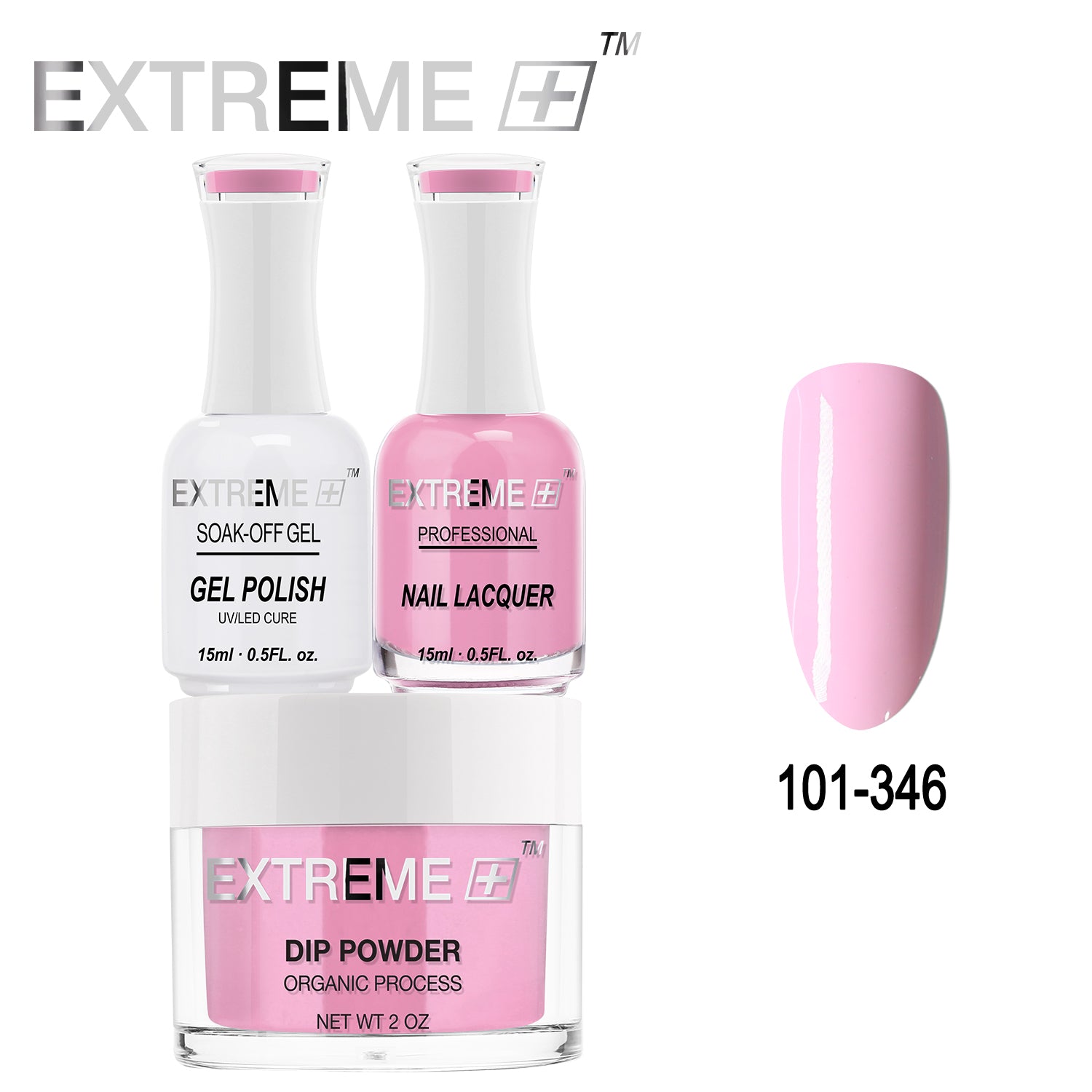 EXTREME+ All-in-One 3-in-1 Combo Set - Dip Powder, Gel Polish, and Nail Lacquer #101