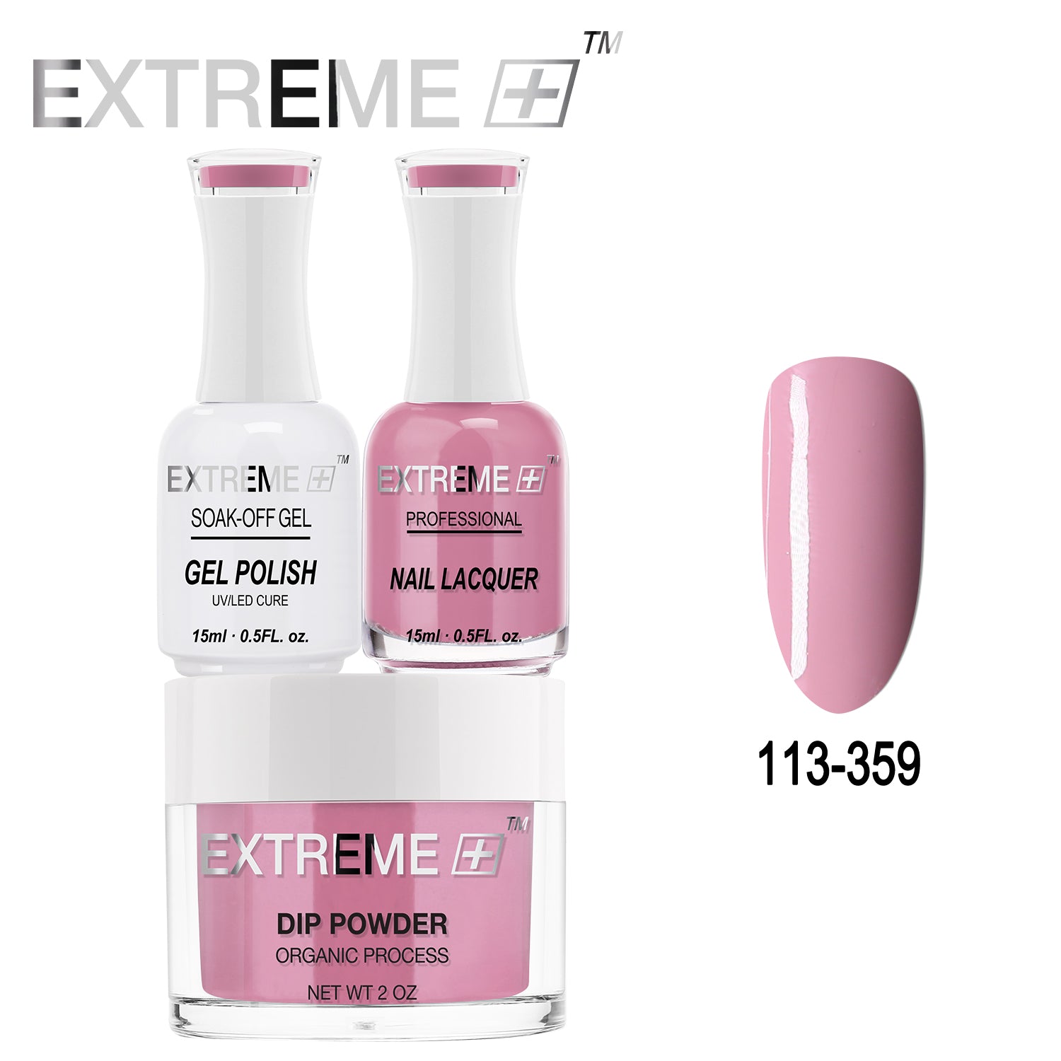 EXTREME+ All-in-One 3-in-1 Combo Set - Dip Powder, Gel Polish, and Nail Lacquer #113