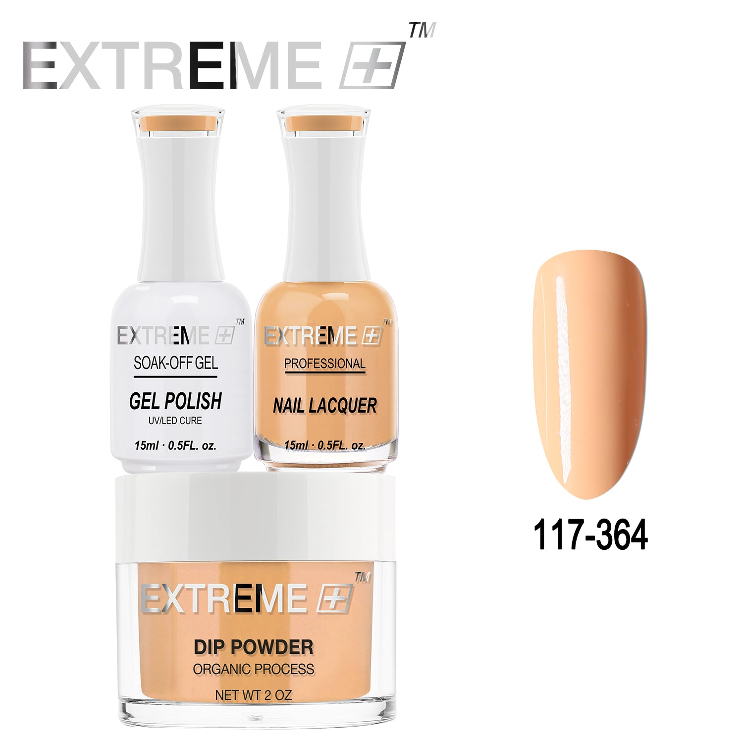 EXTREME+ All-in-One 3-in-1 Combo Set - Dip Powder, Gel Polish, and Nail Lacquer #117