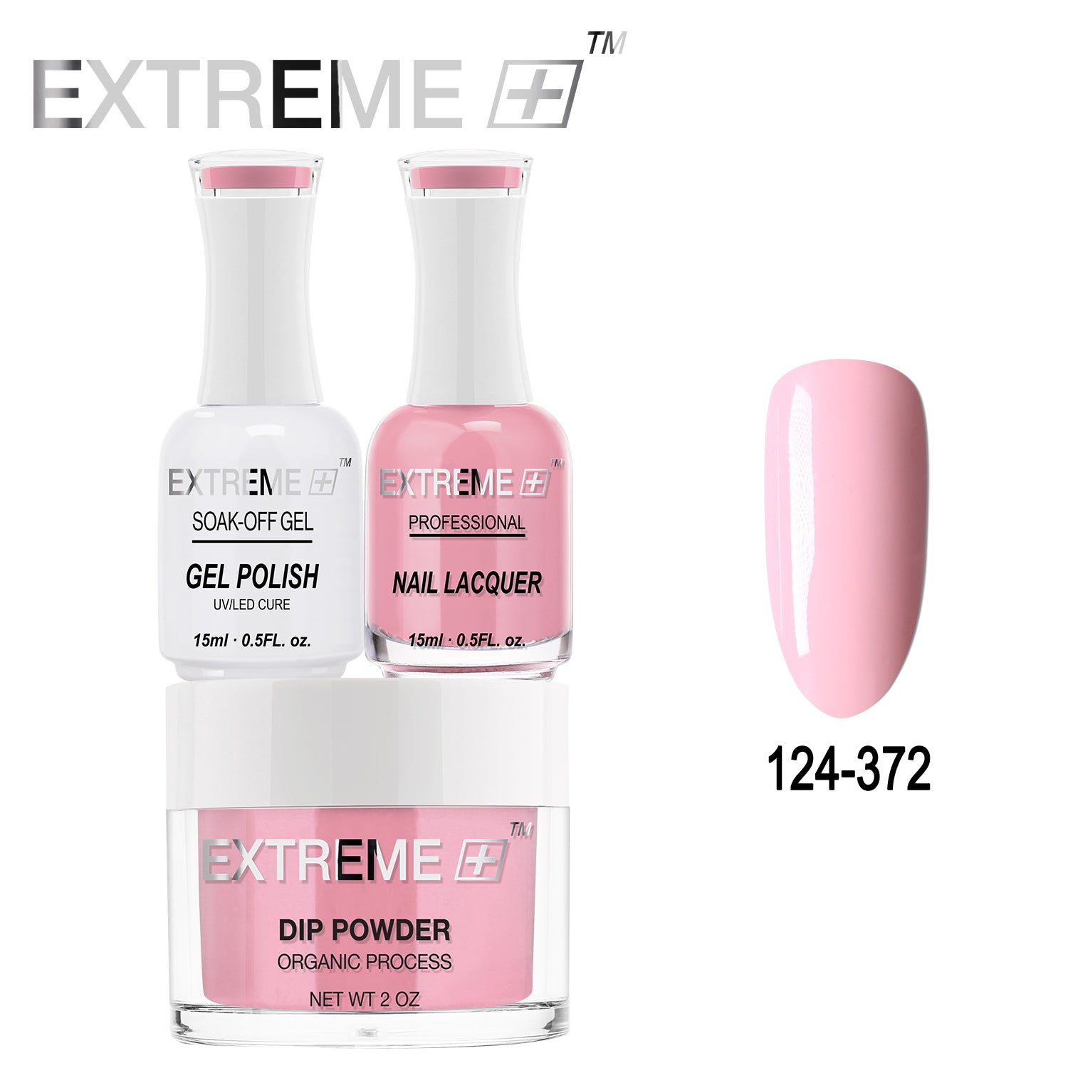 EXTREME+ All-in-One 3-in-1 Combo Set - Dip Powder, Gel Polish, and Nail Lacquer #124