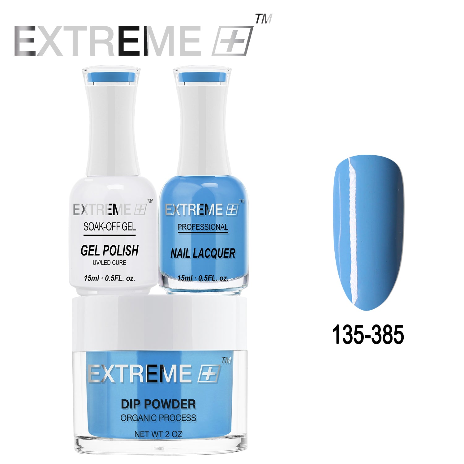 EXTREME+ All-in-One 3-in-1 Combo Set - Dip Powder, Gel Polish, and Nail Lacquer #135