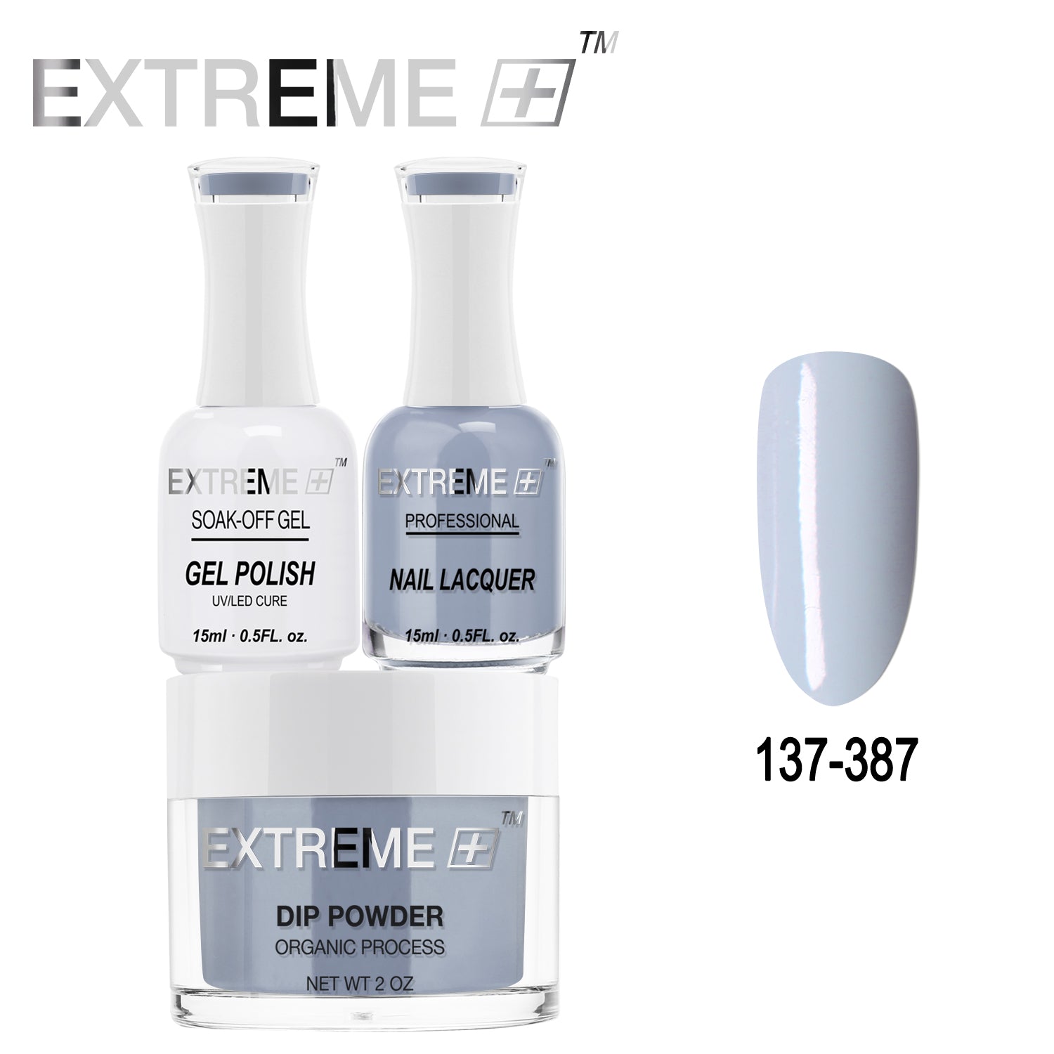 EXTREME+ All-in-One 3-in-1 Combo Set - Dip Powder, Gel Polish, and Nail Lacquer #137