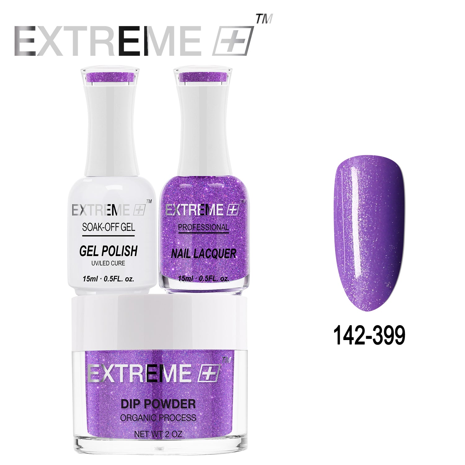 EXTREME+ All-in-One 3-in-1 Combo Set - Dip Powder, Gel Polish, and Nail Lacquer #142