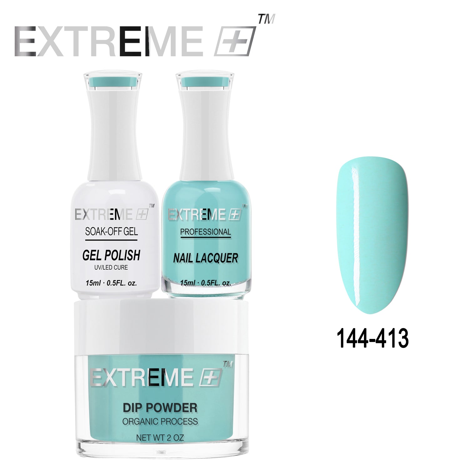 EXTREME+ All-in-One 3-in-1 Combo Set - Dip Powder, Gel Polish, and Nail Lacquer #144