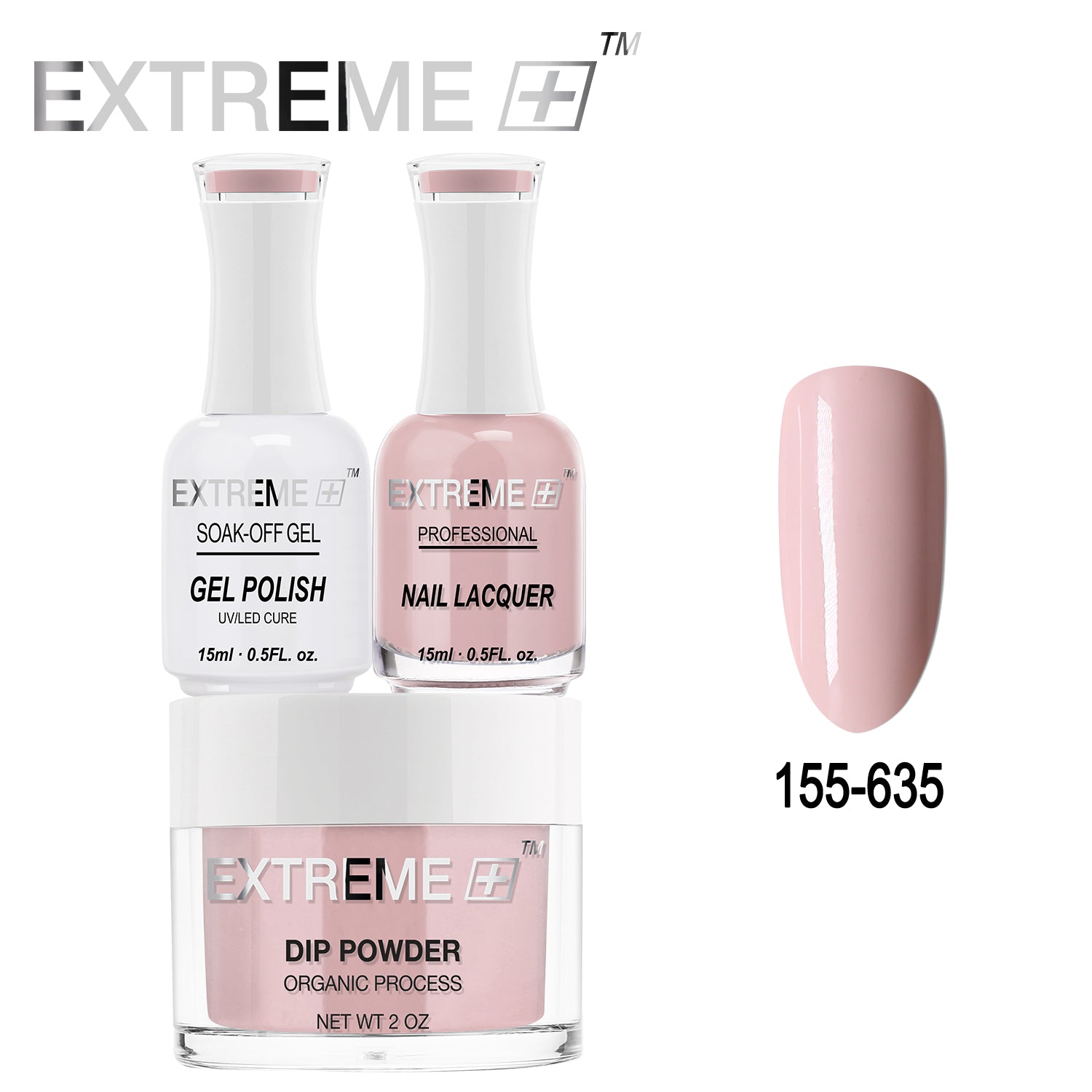 EXTREME+ All-in-One 3-in-1 Combo Set - Dip Powder, Gel Polish, and Nail Lacquer #155