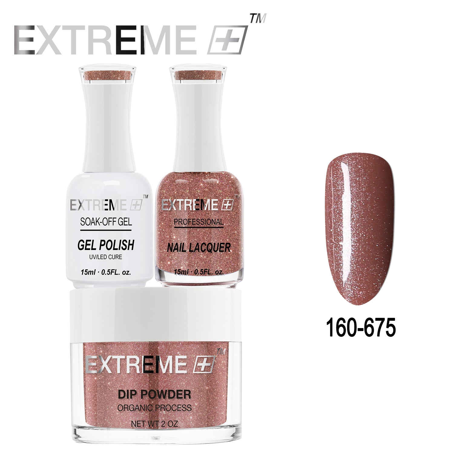 EXTREME+ All-in-One 3-in-1 Combo Set - Dip Powder, Gel Polish, and Nail Lacquer #160