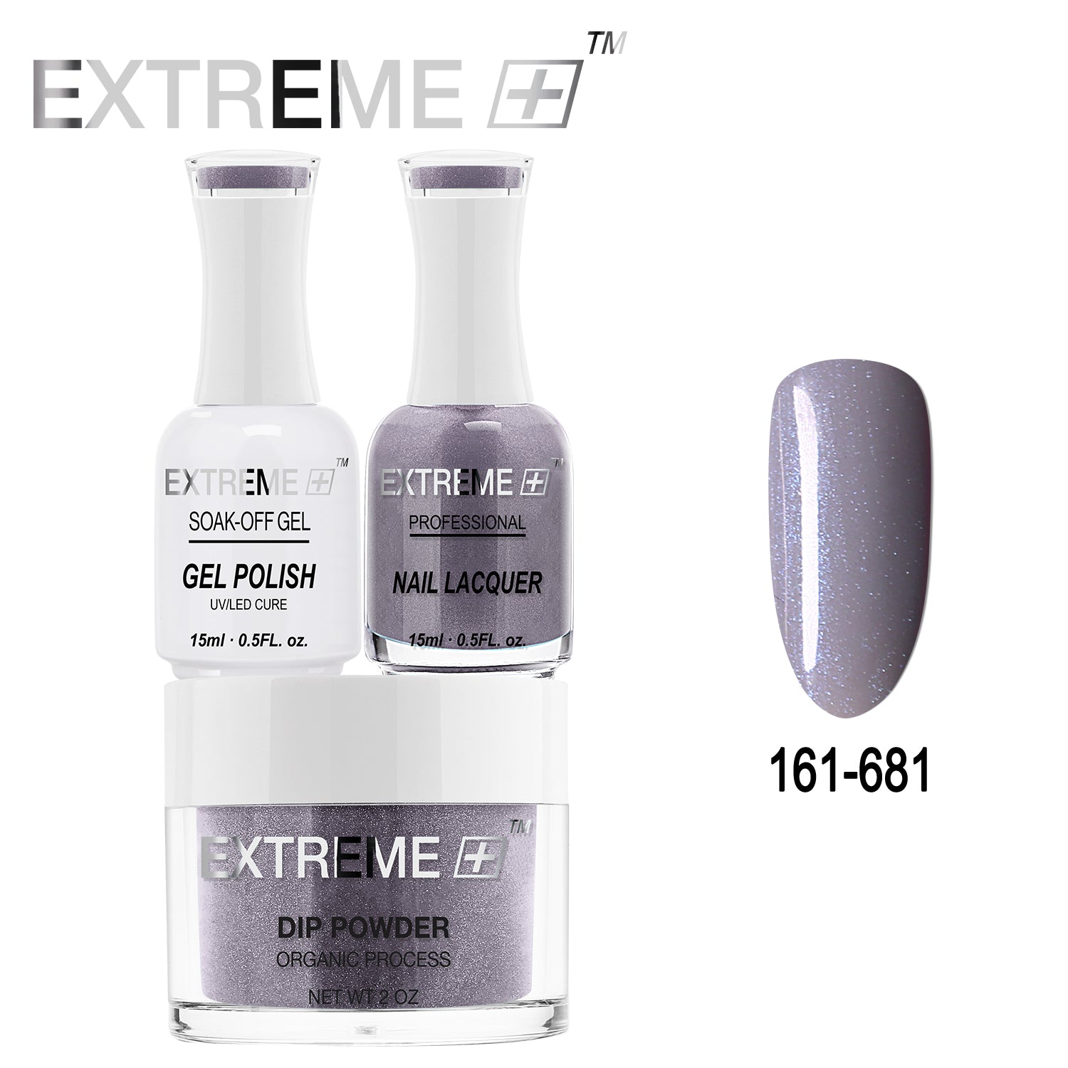 EXTREME+ All-in-One 3-in-1 Combo Set - Dip Powder, Gel Polish, and Nail Lacquer #161