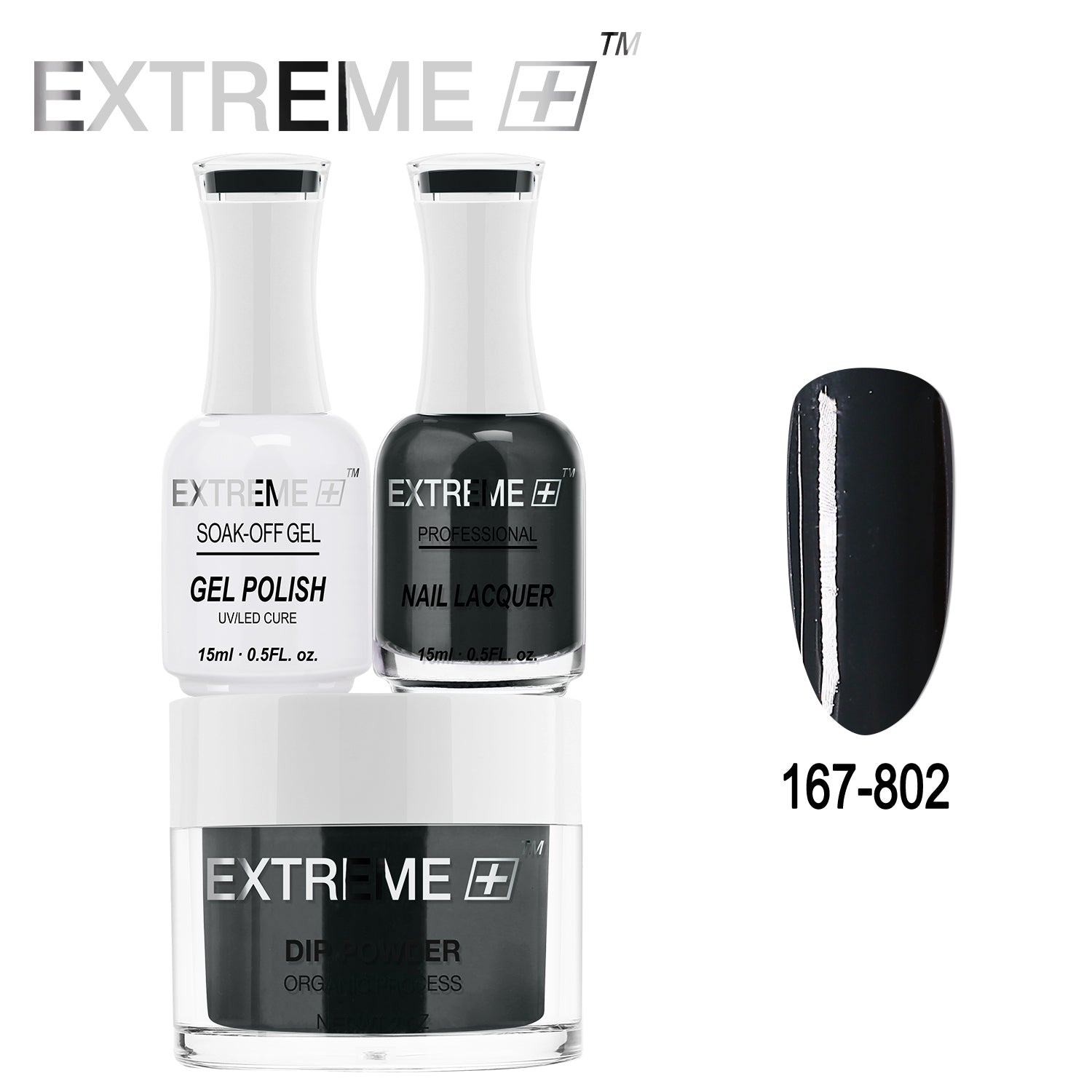 EXTREME+ All-in-One 3-in-1 Combo Set - Dip Powder, Gel Polish, and Nail Lacquer #167