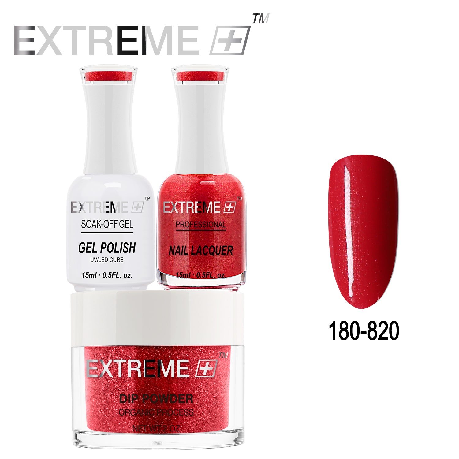 EXTREME+ All-in-One 3-in-1 Combo Set - Dip Powder, Gel Polish, and Nail Lacquer #180