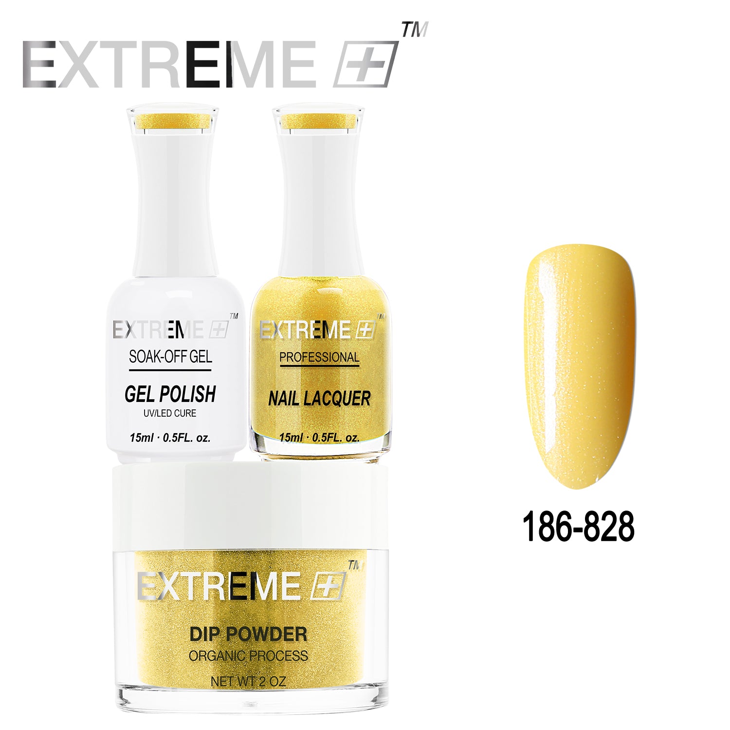 EXTREME+ All-in-One 3-in-1 Combo Set - Dip Powder, Gel Polish, and Nail Lacquer #186