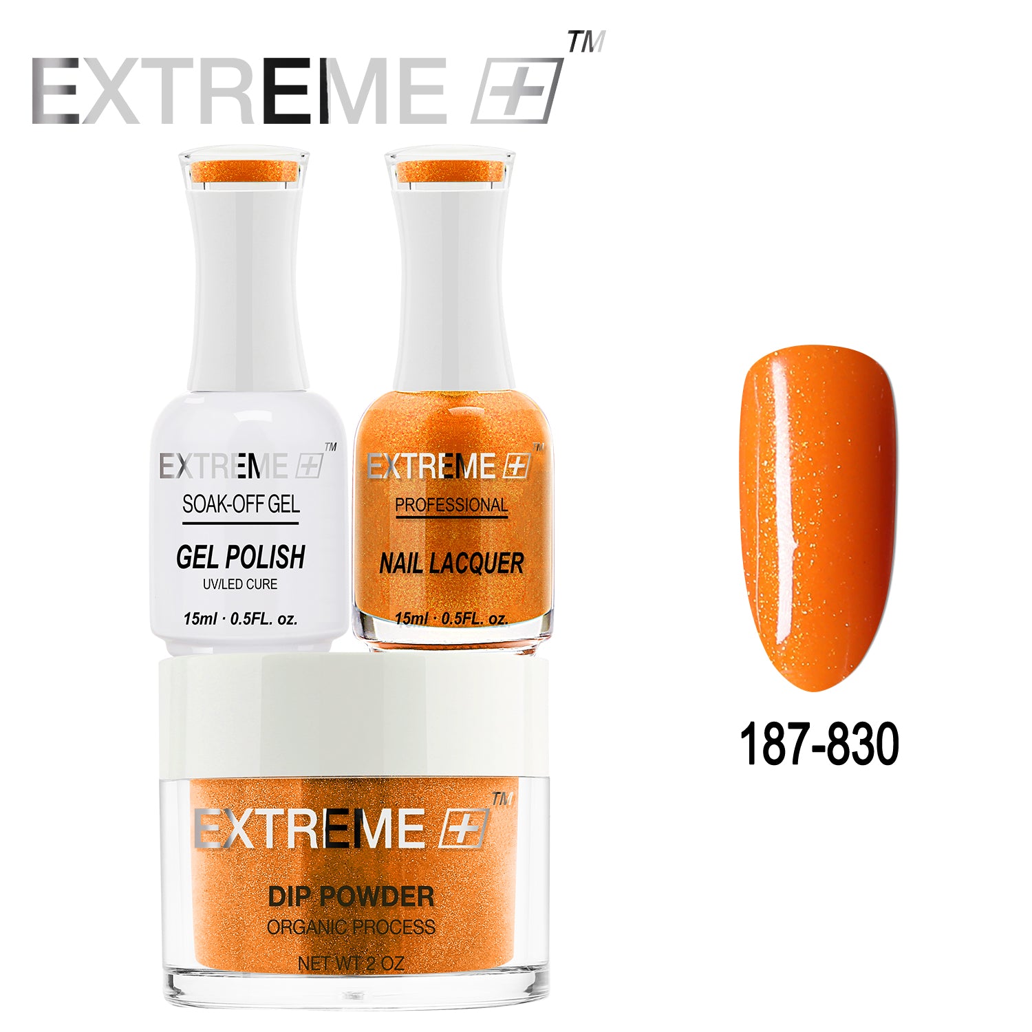 EXTREME+ All-in-One 3-in-1 Combo Set - Dip Powder, Gel Polish, and Nail Lacquer #187