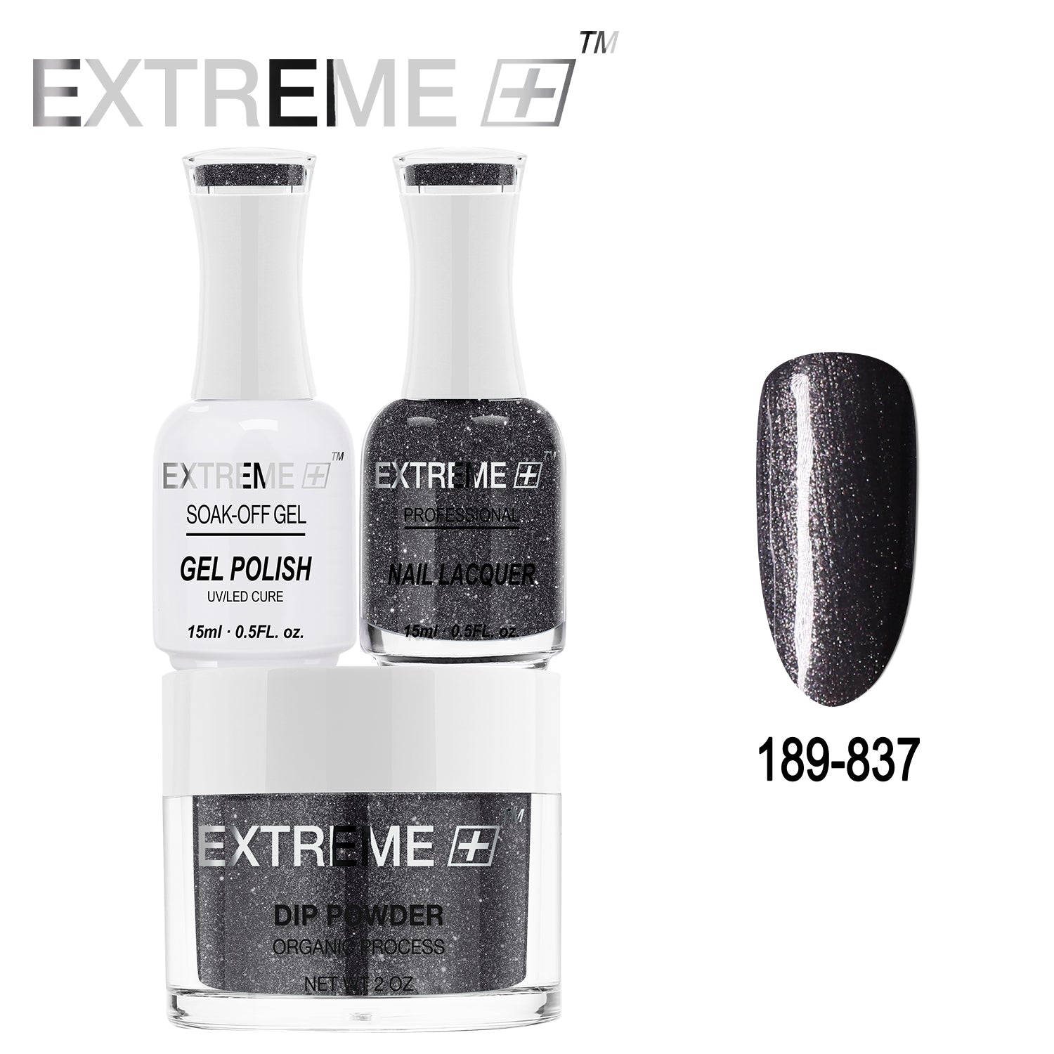 EXTREME+ All-in-One 3-in-1 Combo Set - Dip Powder, Gel Polish, and Nail Lacquer #189