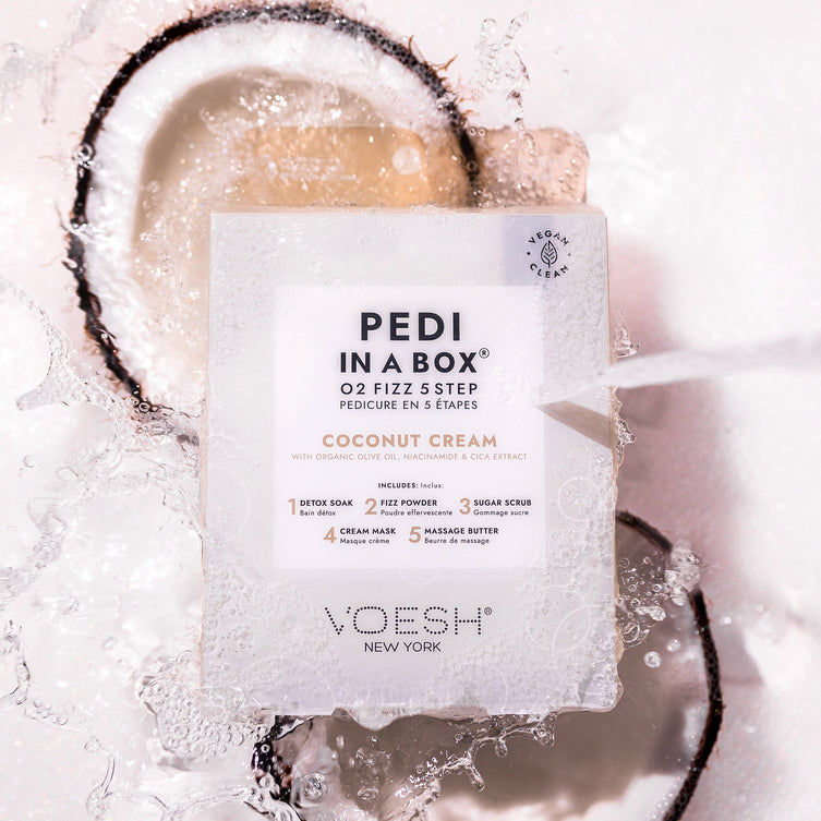 VOESH Pedi in a Box O2 Fizz 5 Step - Coconut Cream