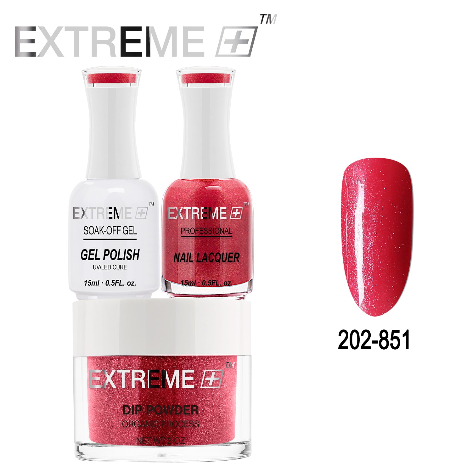 EXTREME+ All-in-One 3-in-1 Combo Set - Dip Powder, Gel Polish, and Nail Lacquer #202