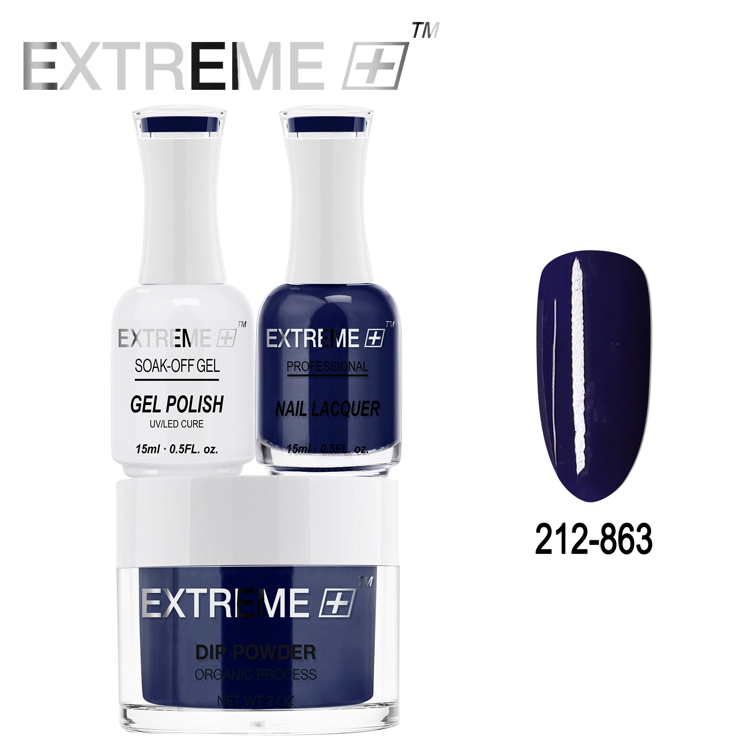 EXTREME+ All-in-One 3-in-1 Combo Set - Dip Powder, Gel Polish, and Nail Lacquer #212