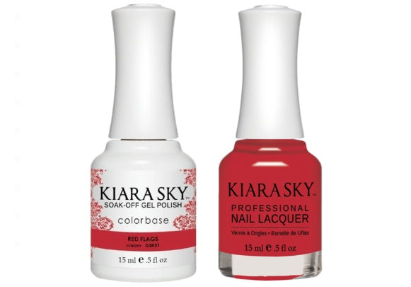 Kiara Sky All-In-One GEL + MATCHING LACQUER (DUO) - 5031 RED FLAGS