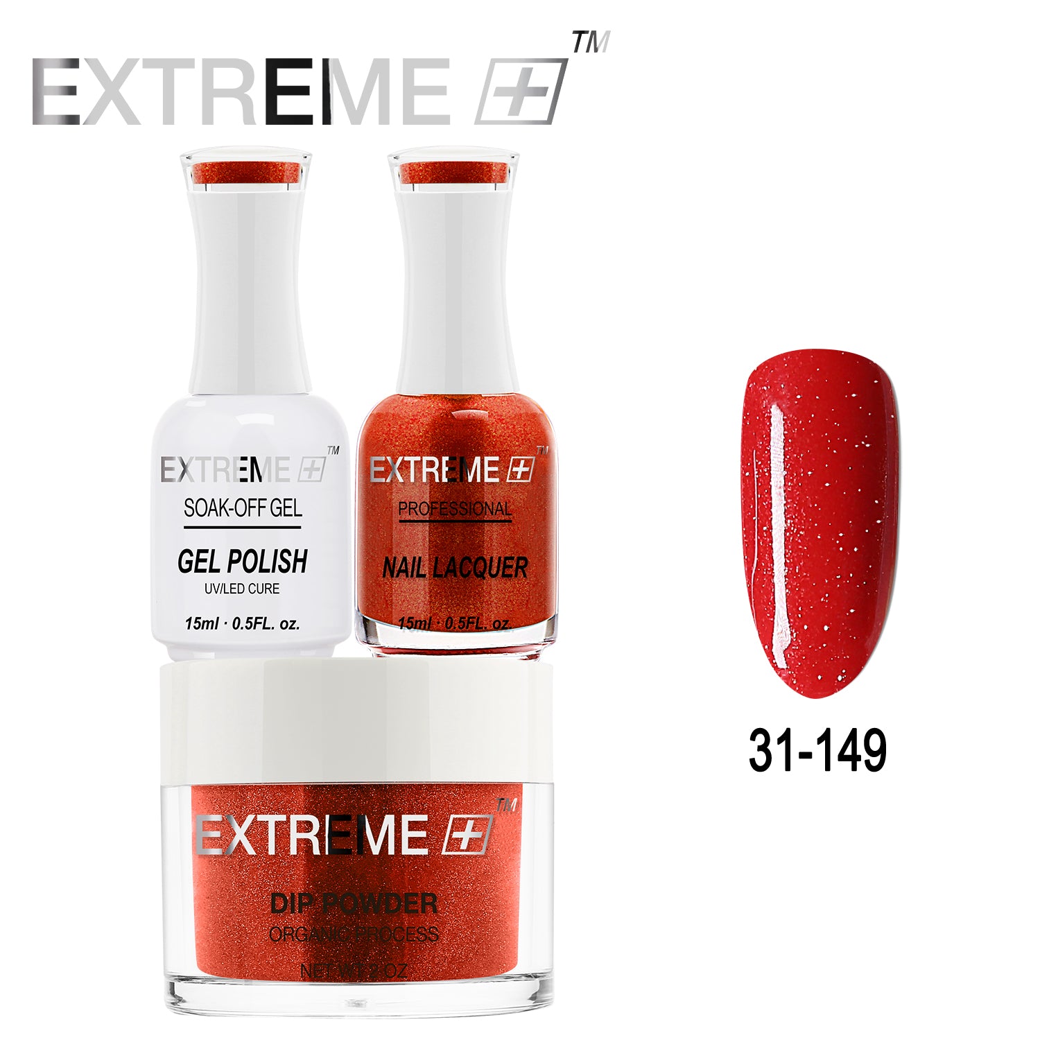 EXTREME+ All-in-One 3-in-1 Combo Set - Dip Powder, Gel Polish, and Nail Lacquer #031