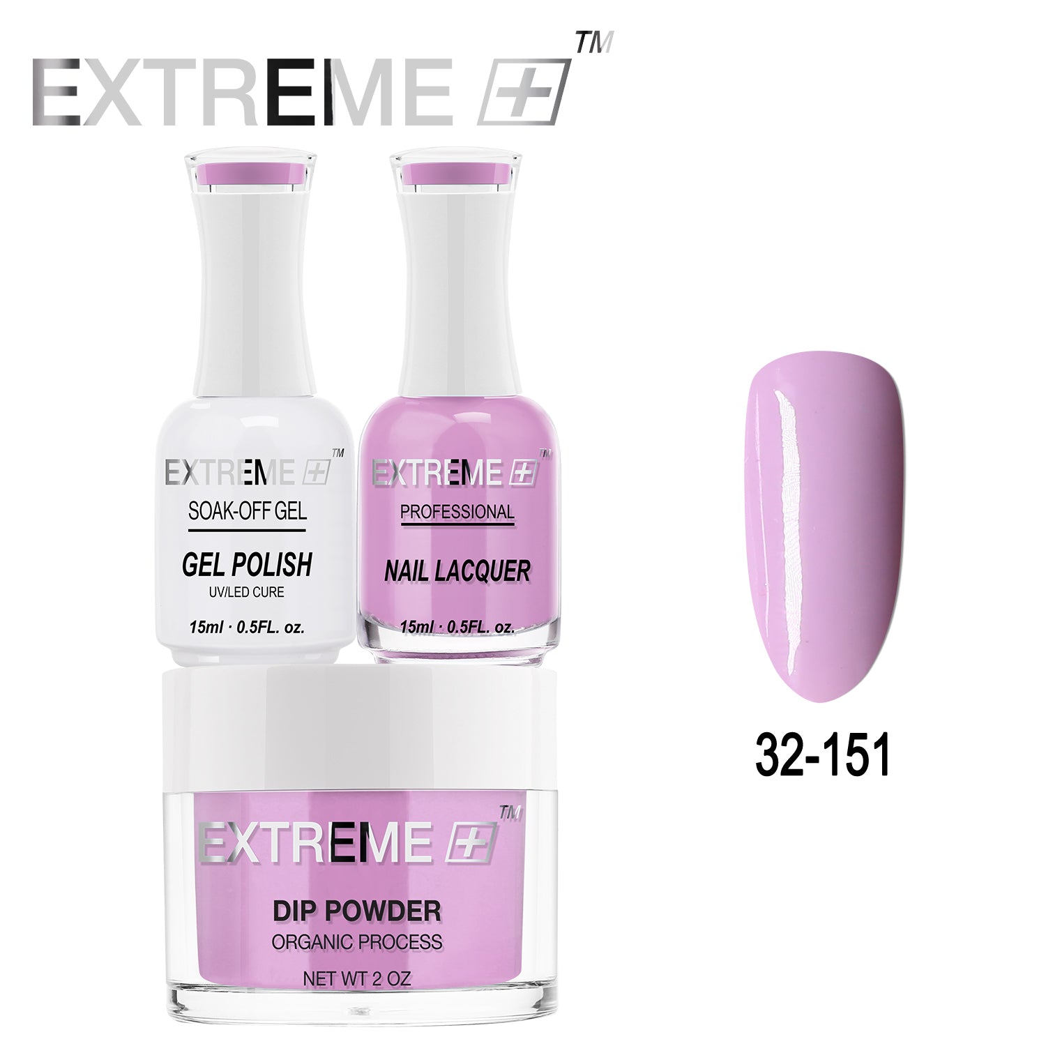 EXTREME+ All-in-One 3-in-1 Combo Set - Dip Powder, Gel Polish, and Nail Lacquer #032