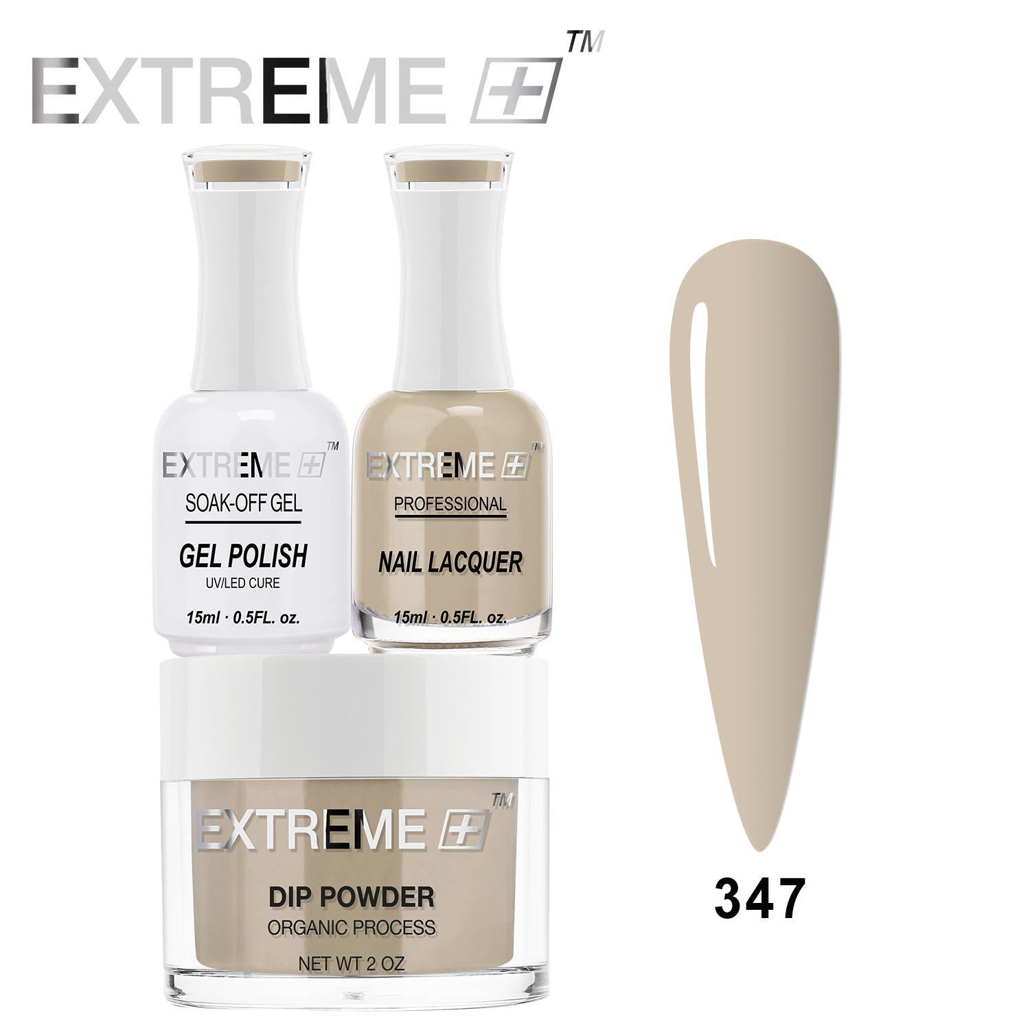 EXTREME+ 3 in 1 Combo Set - Gel, Lacquer, & Dip - #347