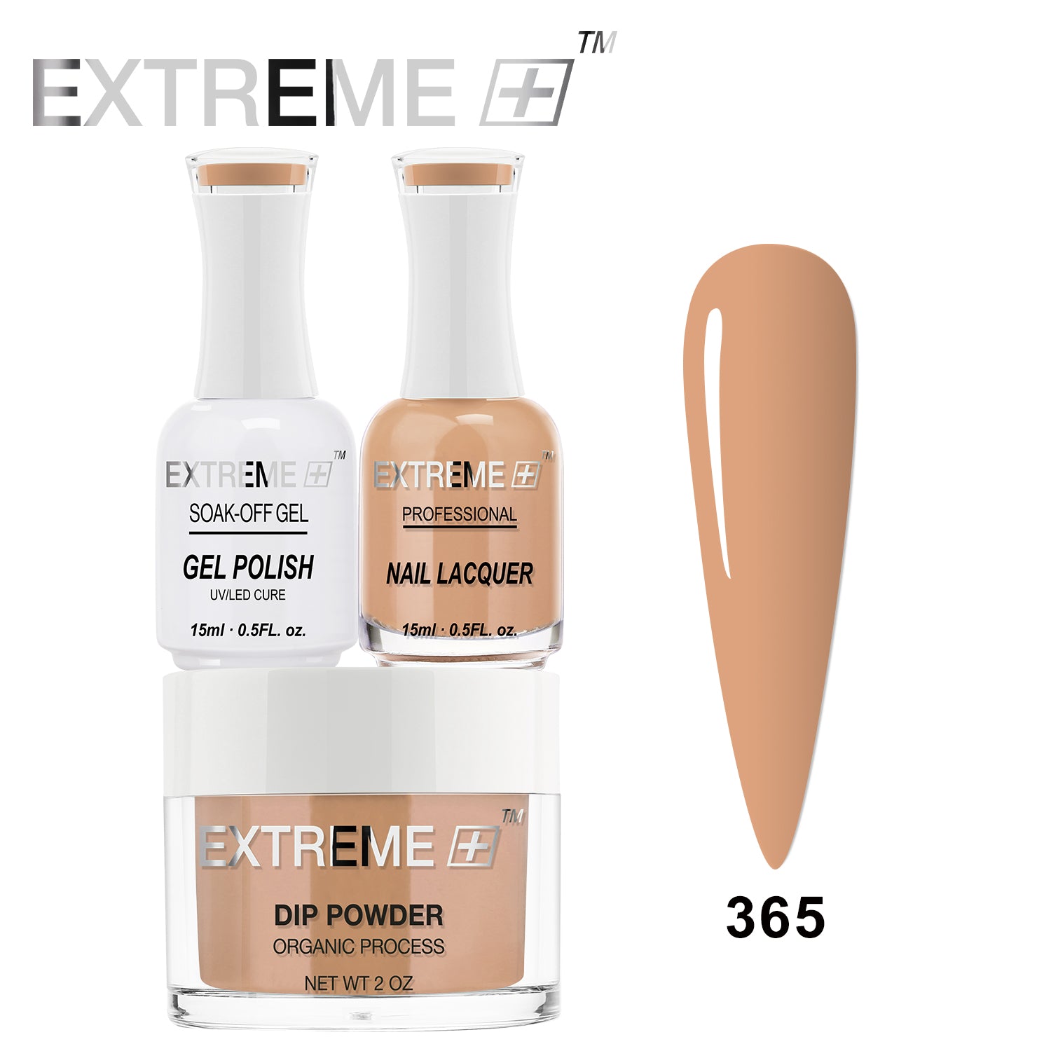 EXTREME+ 3 in 1 Combo Set - Gel, Lacquer, & Dip - #365