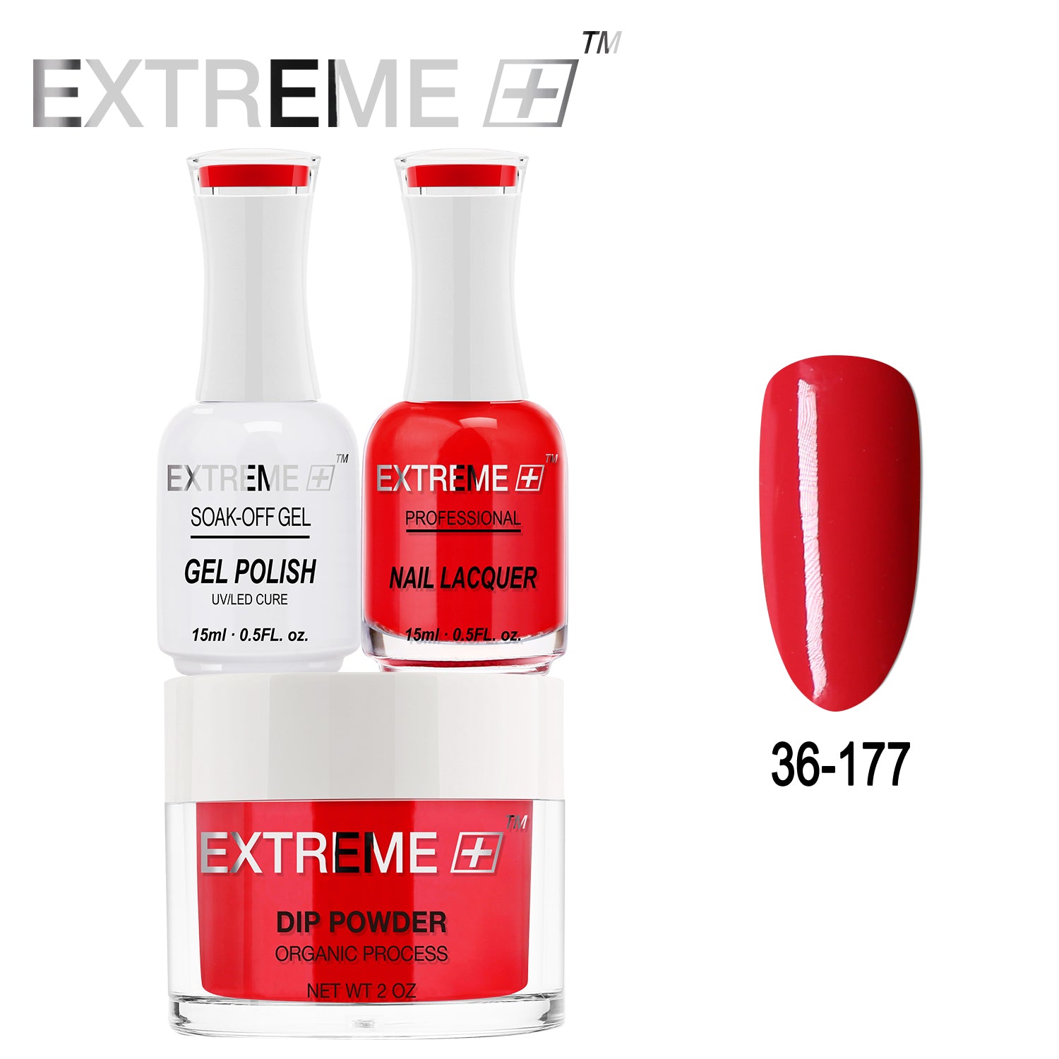 EXTREME+ All-in-One 3-in-1 Combo Set - Dip Powder, Gel Polish, and Nail Lacquer #036