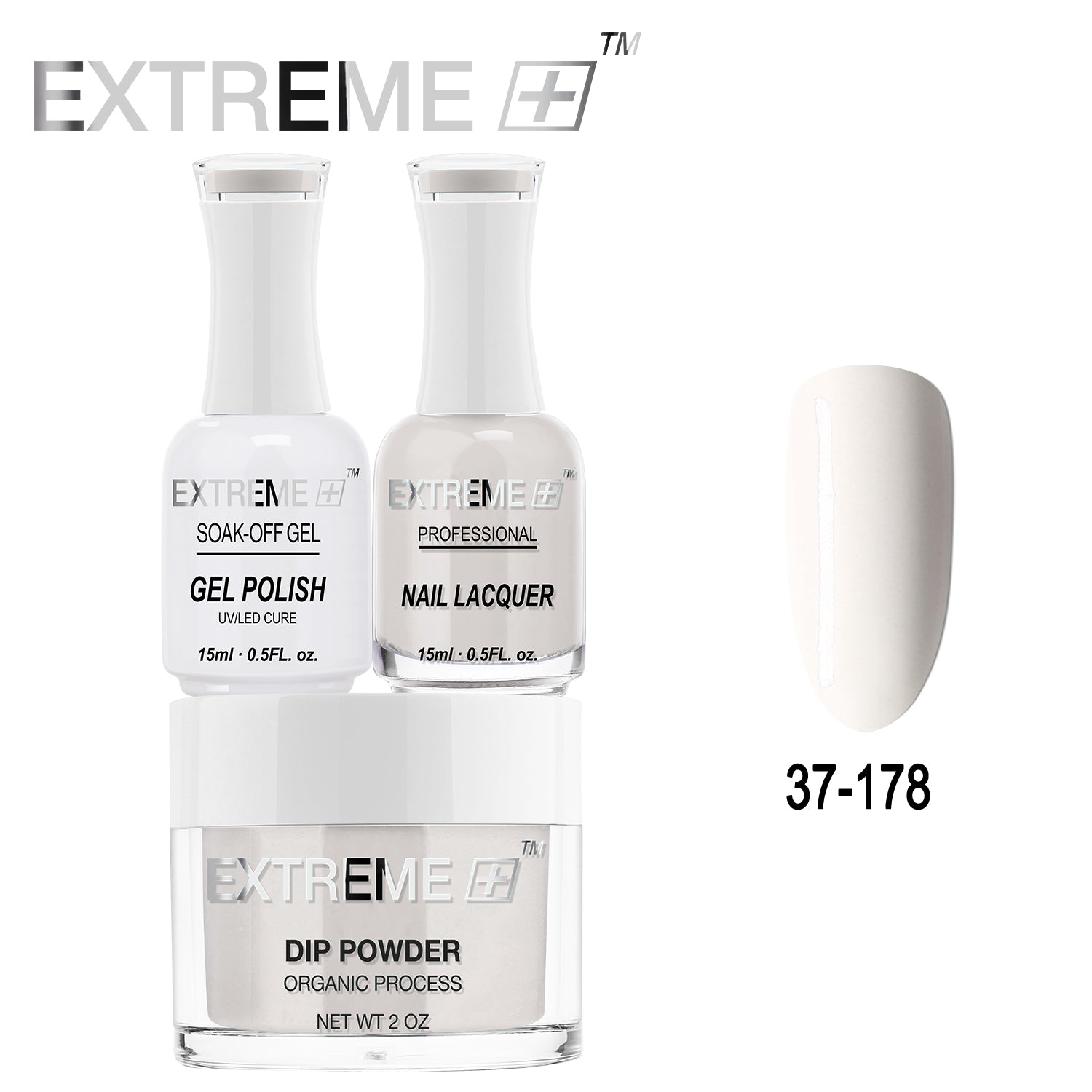 EXTREME+ All-in-One 3-in-1 Combo Set - Dip Powder, Gel Polish, and Nail Lacquer #037