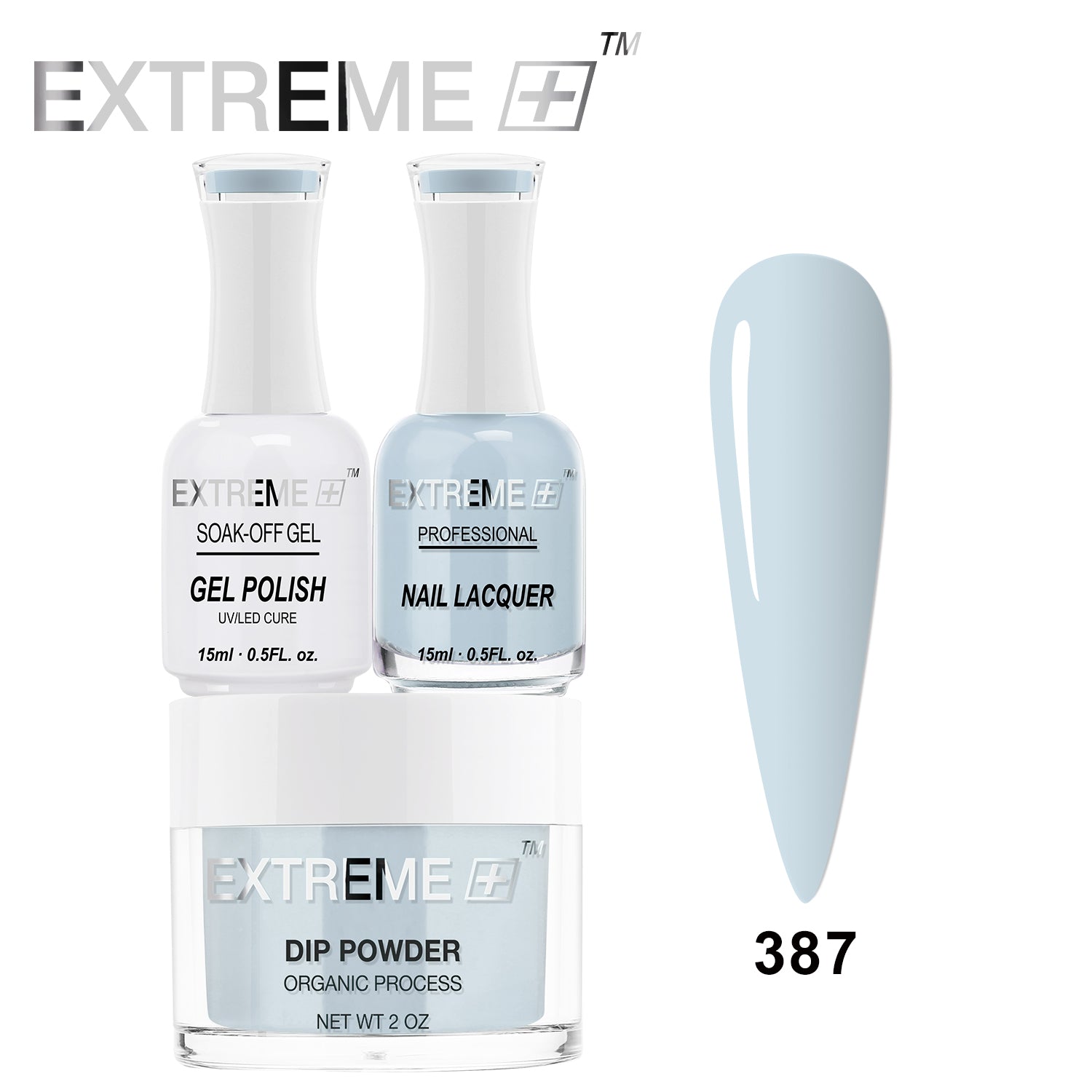 EXTREME+ 3 in 1 Combo Set - Gel, Lacquer, & Dip - #387