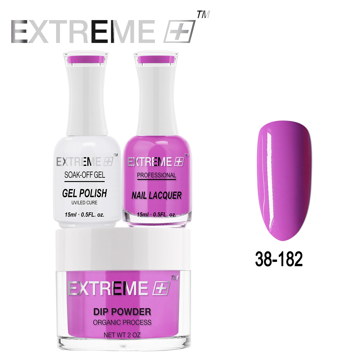 EXTREME+ All-in-One 3-in-1 Combo Set - Dip Powder, Gel Polish, and Nail Lacquer #038