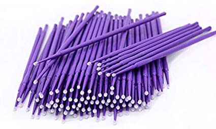 100 Pieces Micro Applicator Brushes Lash Micro Swabs for Eyelash Extensions, Makeup