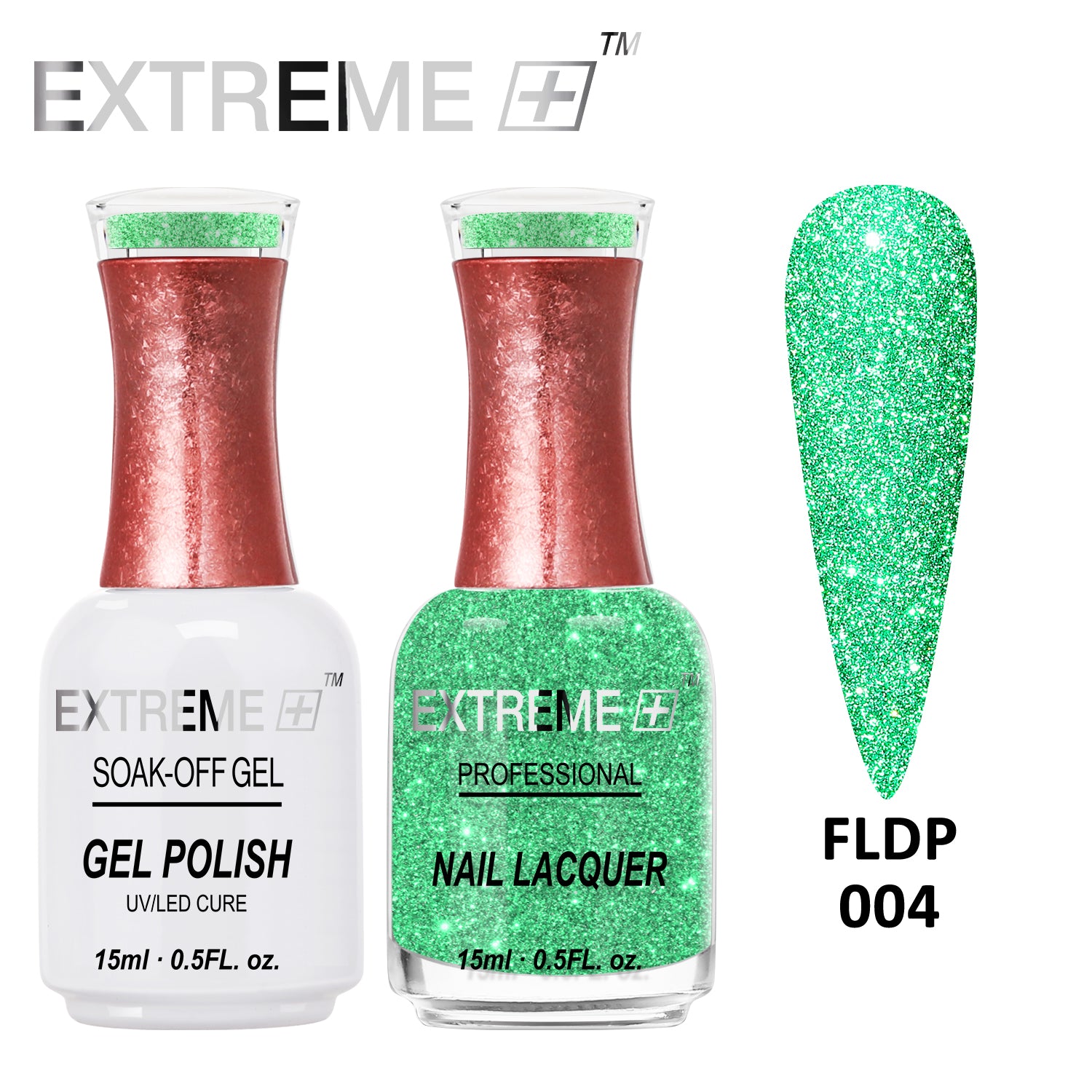 EXTREME+ Đèn pin trên Nail Glitter Gel Duo - #004 Jade