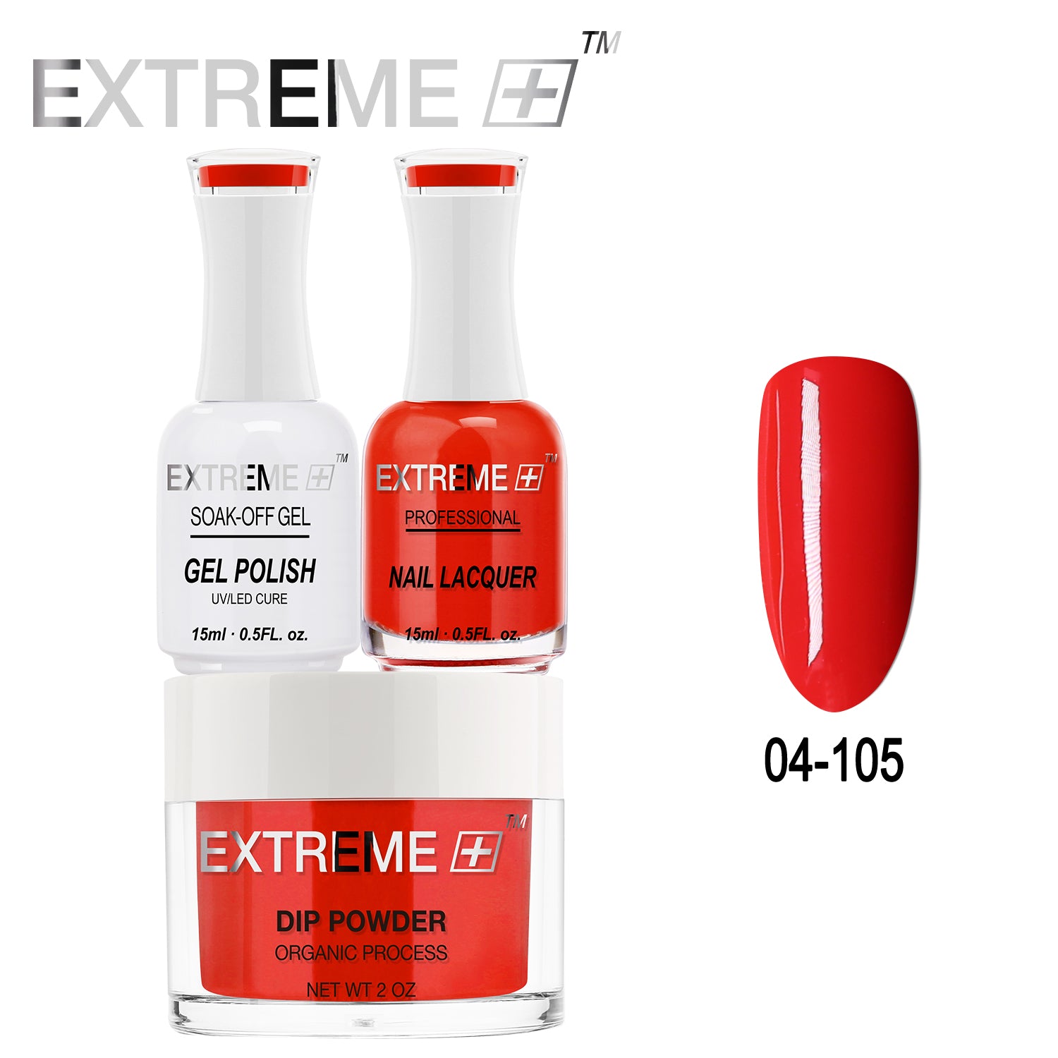 EXTREME+ All-in-One 3-in-1 Combo Set - Dip Powder, Gel Polish, and Nail Lacquer #004