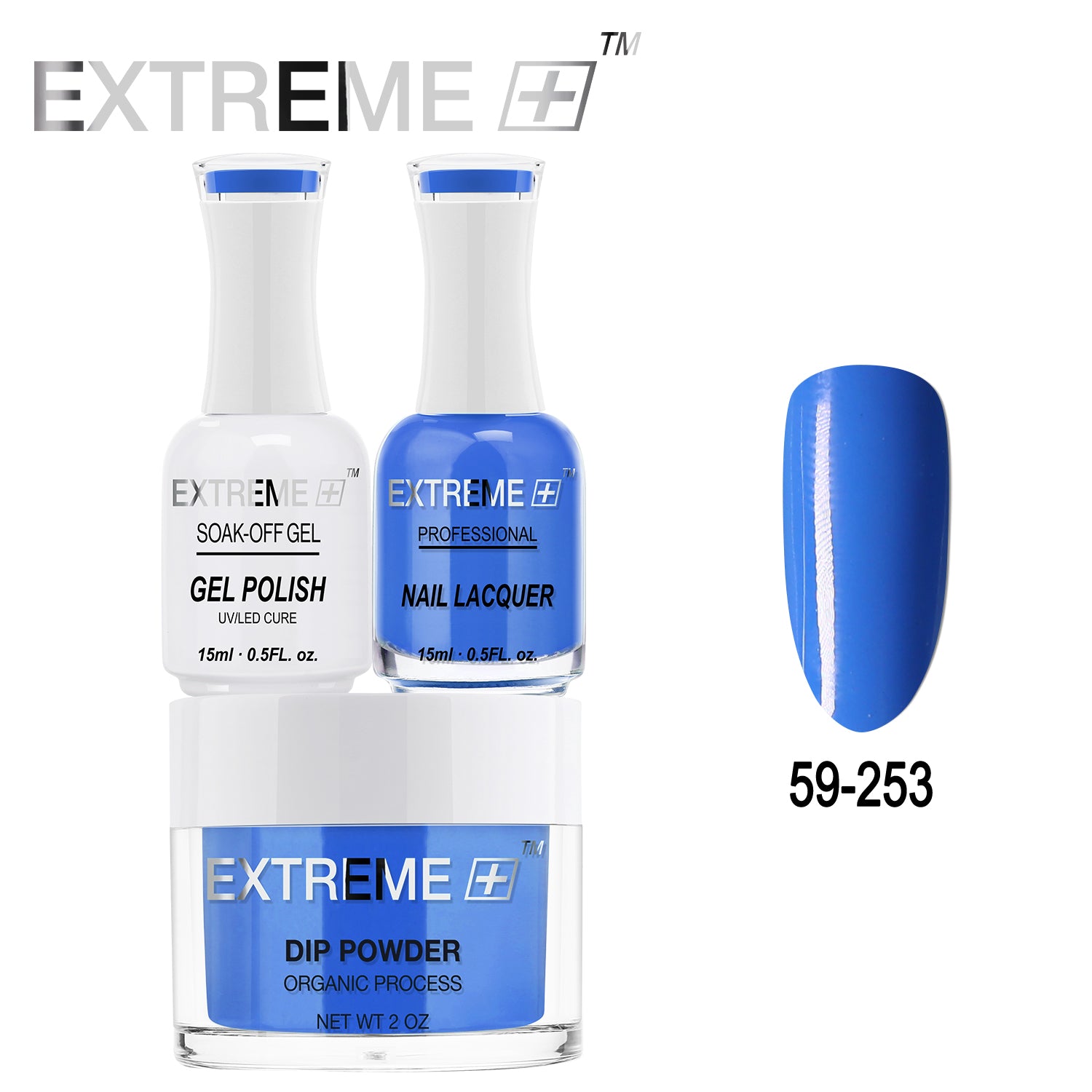 EXTREME+ All-in-One 3-in-1 Combo Set - Dip Powder, Gel Polish, and Nail Lacquer #059