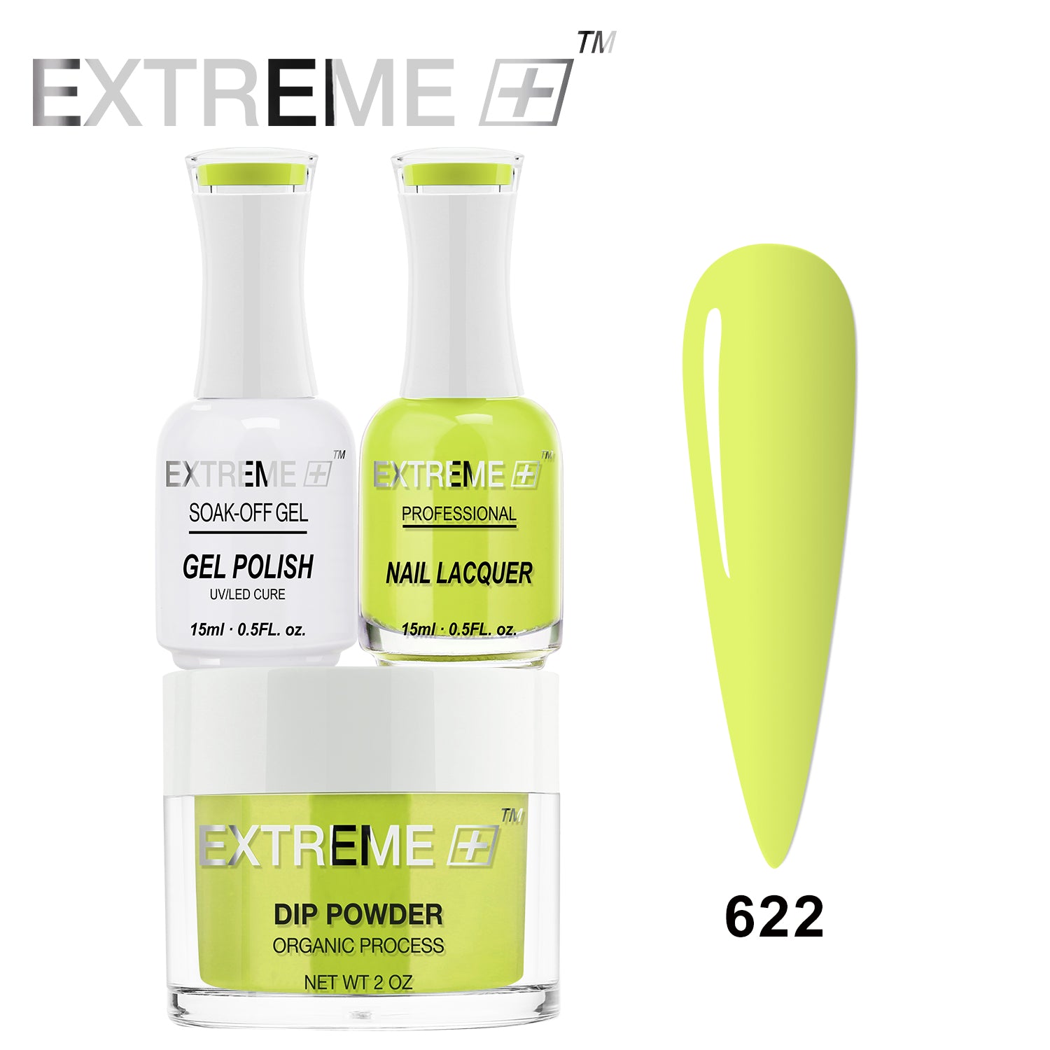 EXTREME+ 3 in 1 Combo Set - Gel, Lacquer, & Dip - #622