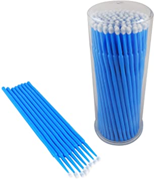 100 Pieces Micro Applicator Brushes Lash Micro Swabs for Eyelash Extensions, Makeup