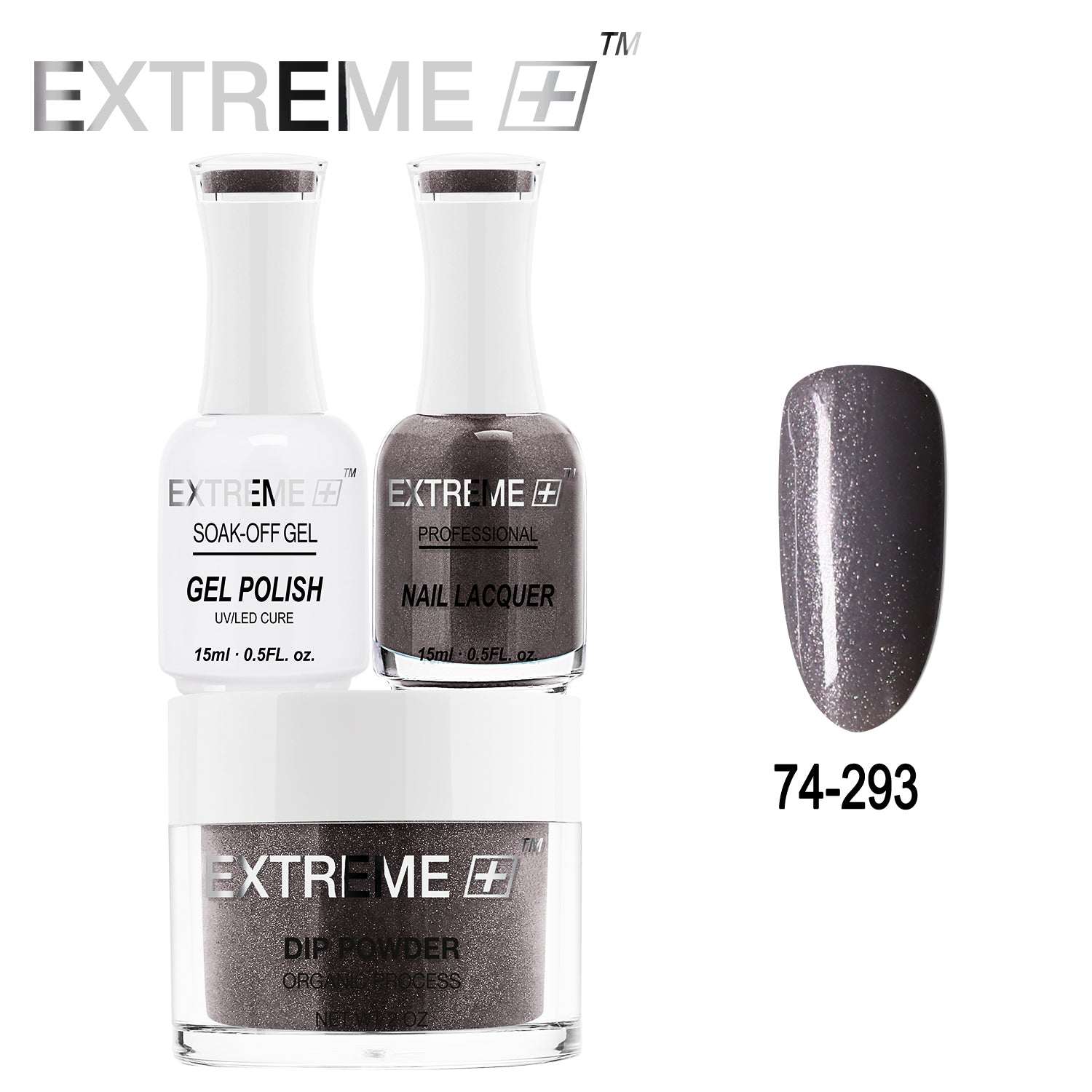 EXTREME+ All-in-One 3-in-1 Combo Set - Dip Powder, Gel Polish, and Nail Lacquer #074