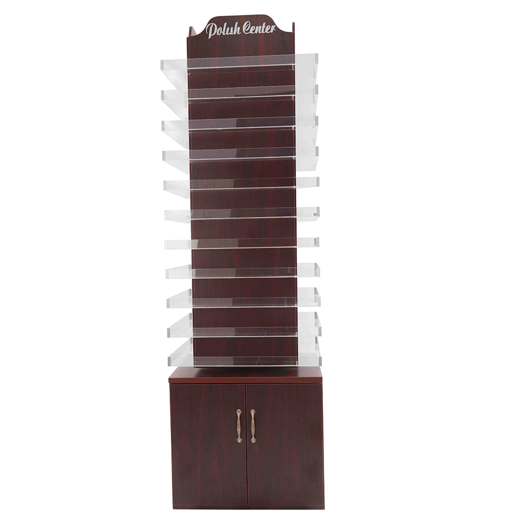 Powder & Polish Display Stand - 600 - Cherry Wood