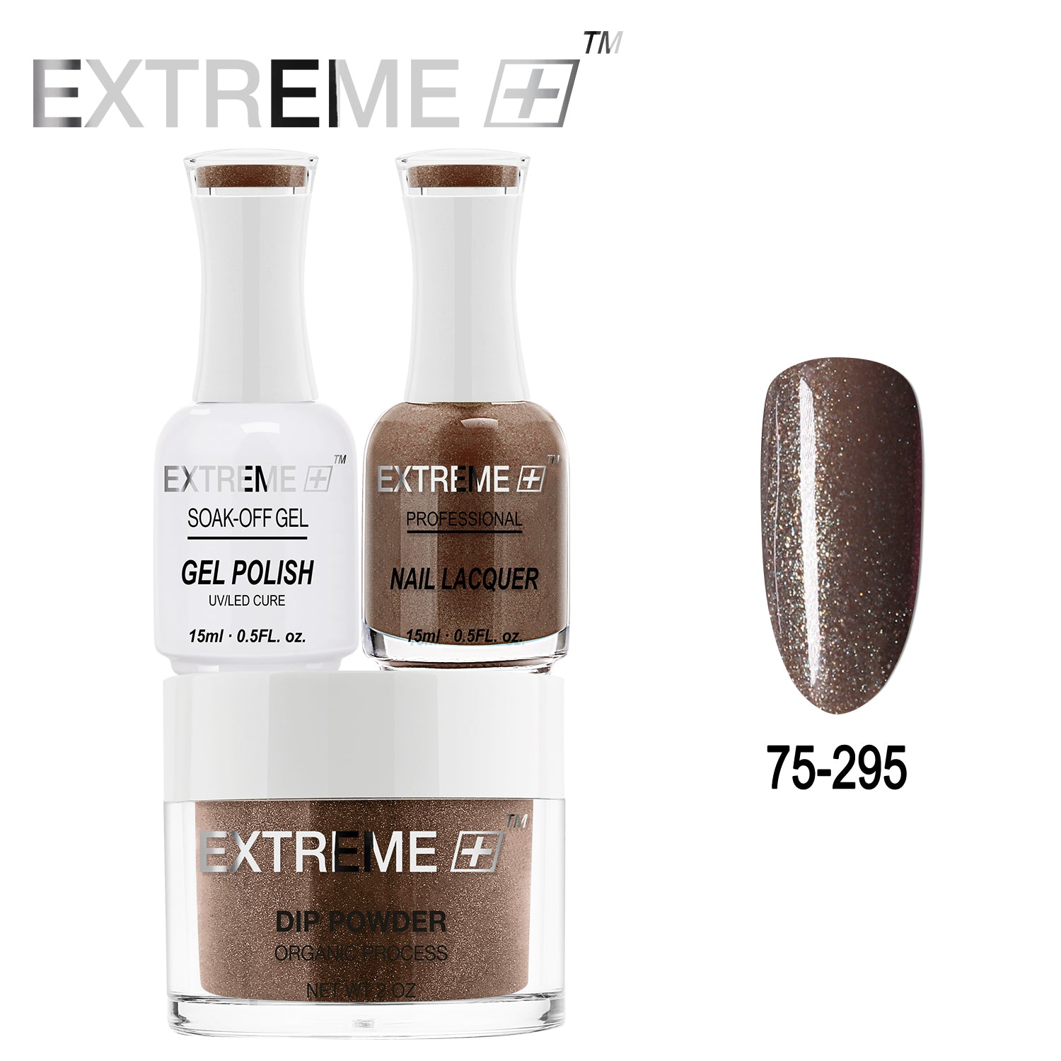 EXTREME+ All-in-One 3-in-1 Combo Set - Dip Powder, Gel Polish, and Nail Lacquer #075