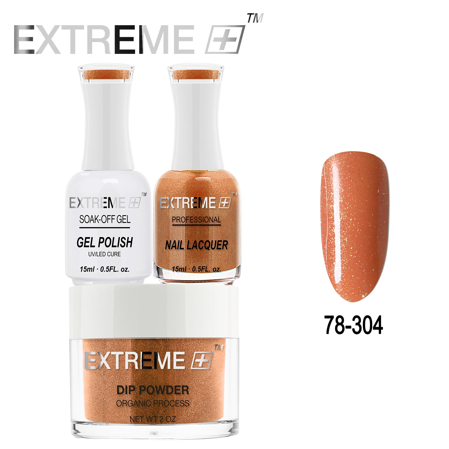 EXTREME+ All-in-One 3-in-1 Combo Set - Dip Powder, Gel Polish, and Nail Lacquer #078