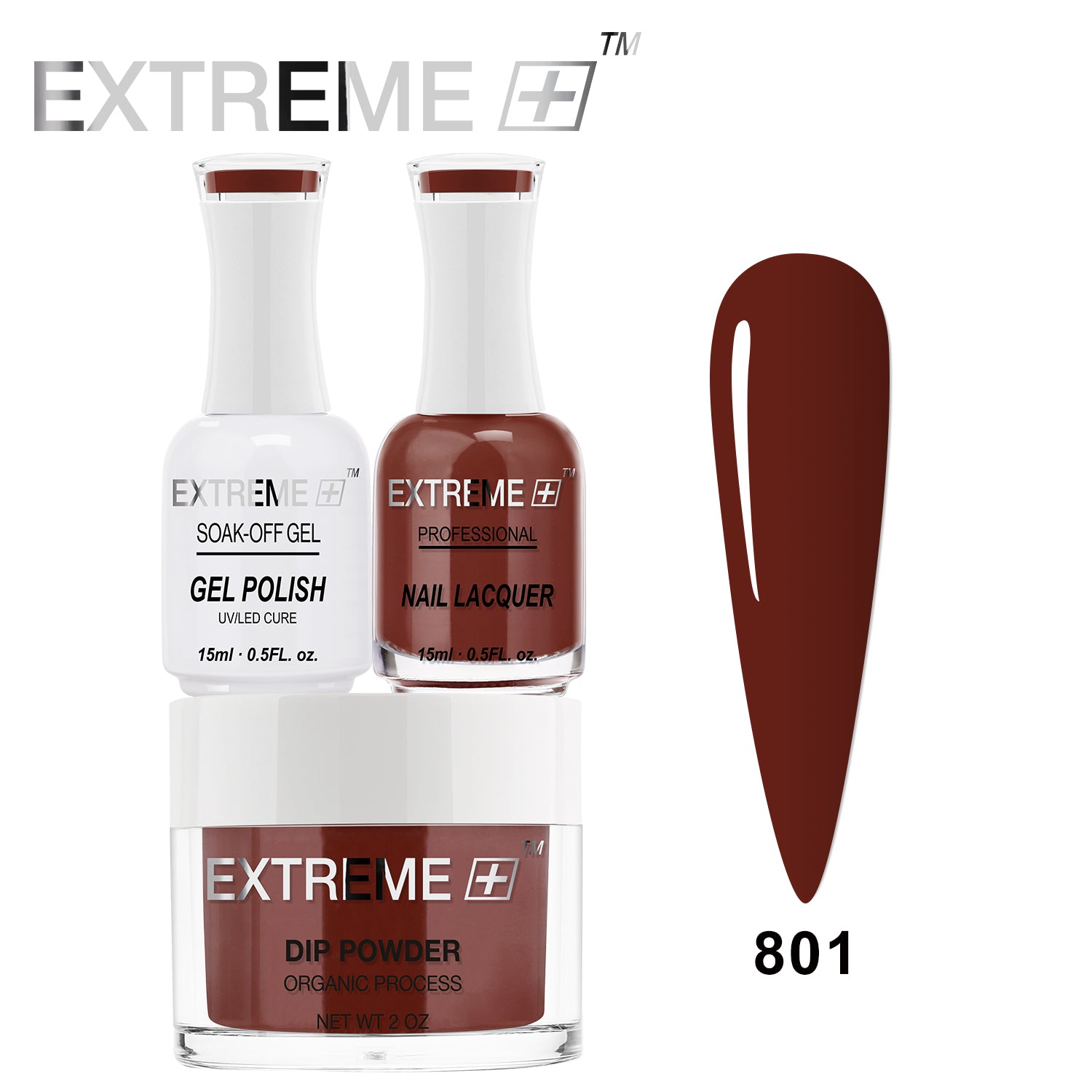 EXTREME+ 3 in 1 Combo Set - Gel, Lacquer, & Dip - #801