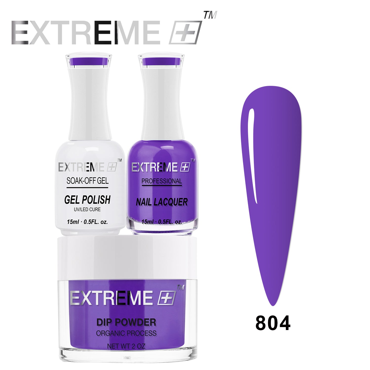 EXTREME+ 3 in 1 Combo Set - Gel, Lacquer, & Dip - #804