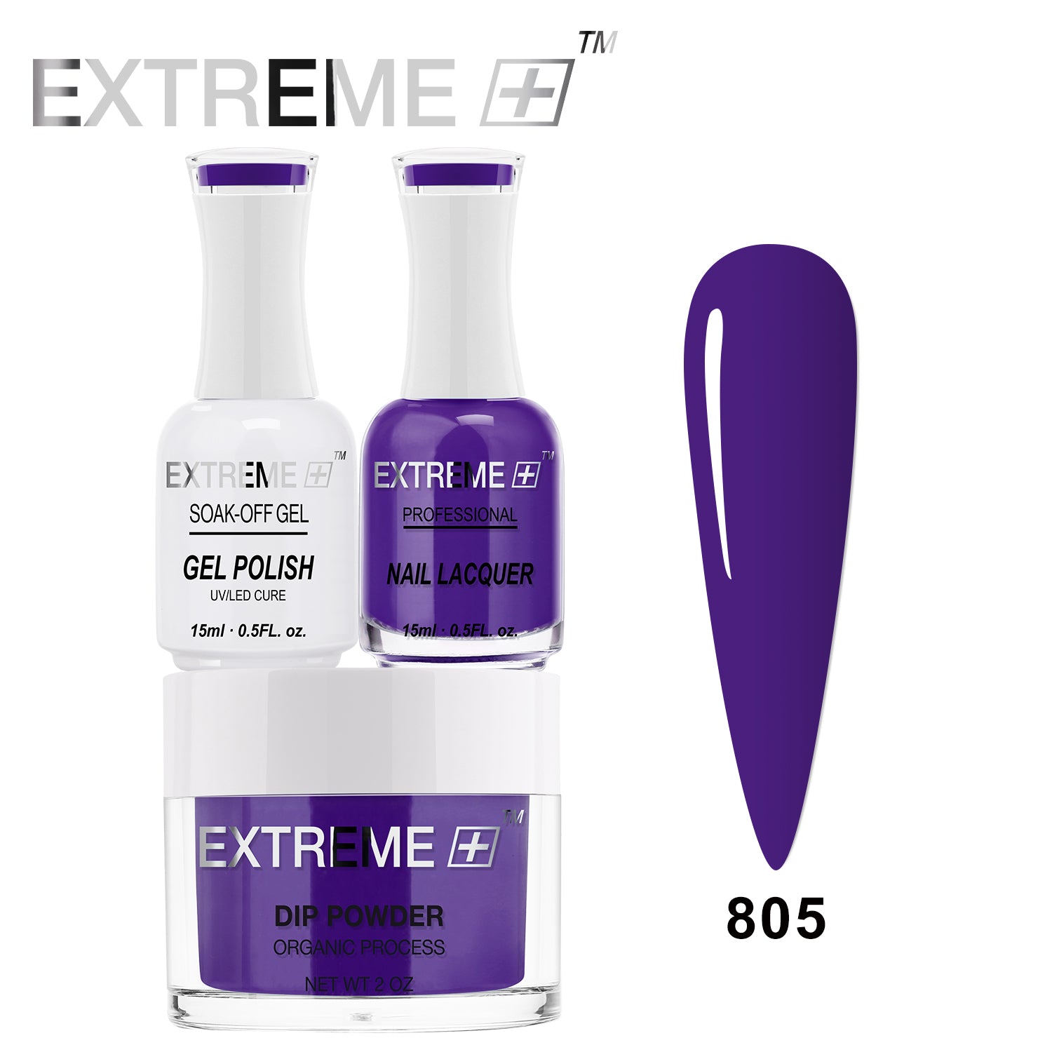 EXTREME+ 3 in 1 Combo Set - Gel, Lacquer, & Dip - #805