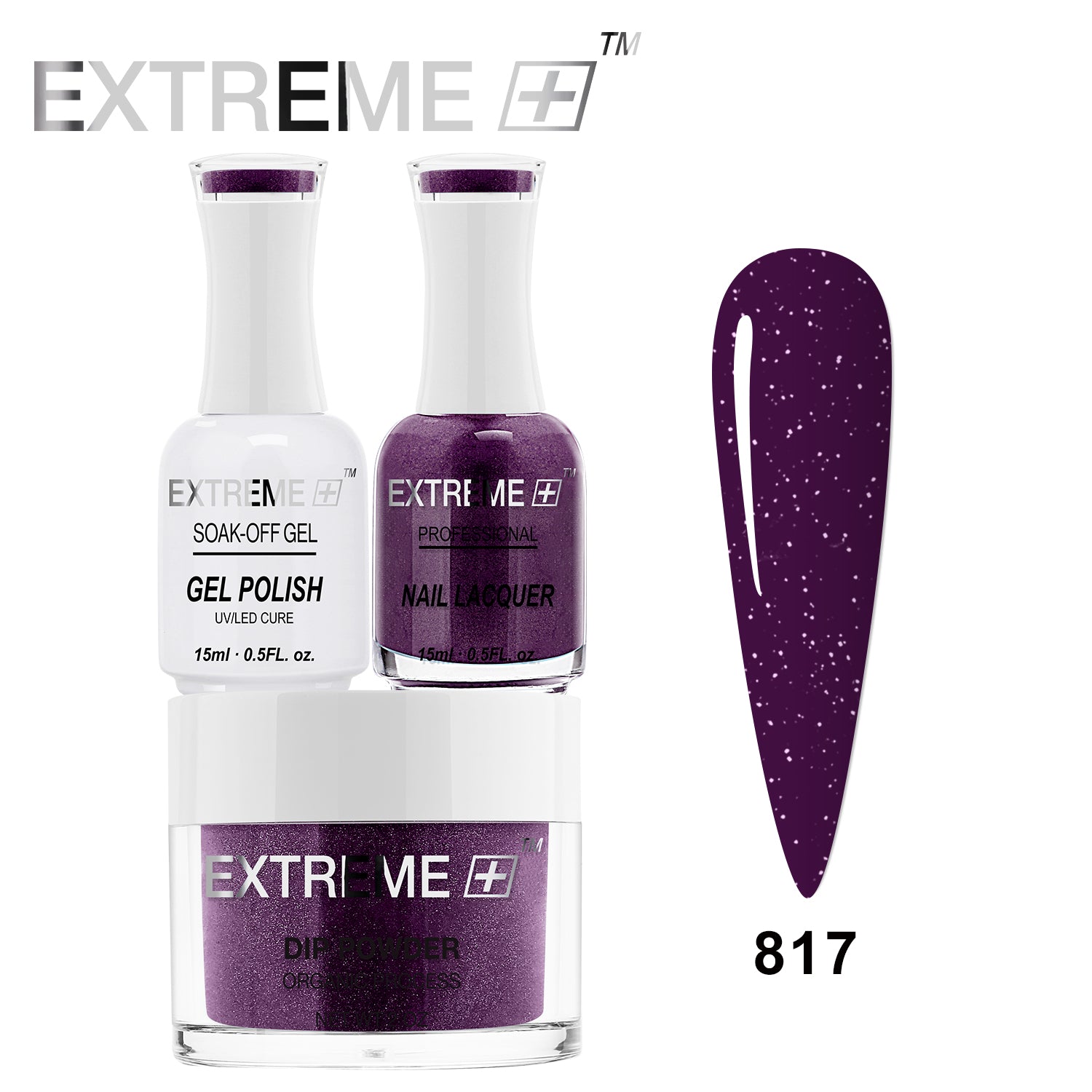 EXTREME+ 3 in 1 Combo Set - Gel, Lacquer, & Dip - #817