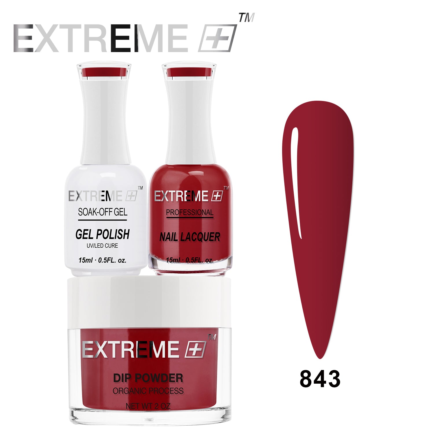 EXTREME+ 3 in 1 Combo Set - Gel, Lacquer, & Dip - #843