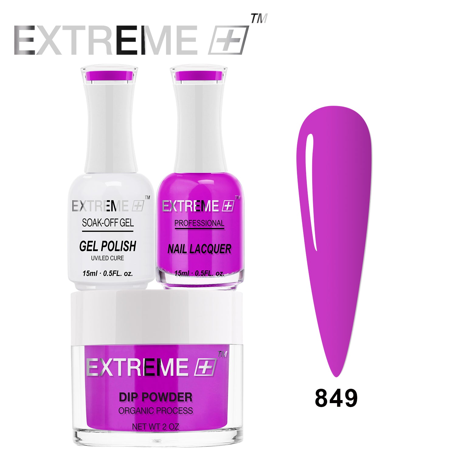 EXTREME+ 3 in 1 Combo Set - Gel, Lacquer, & Dip - #849