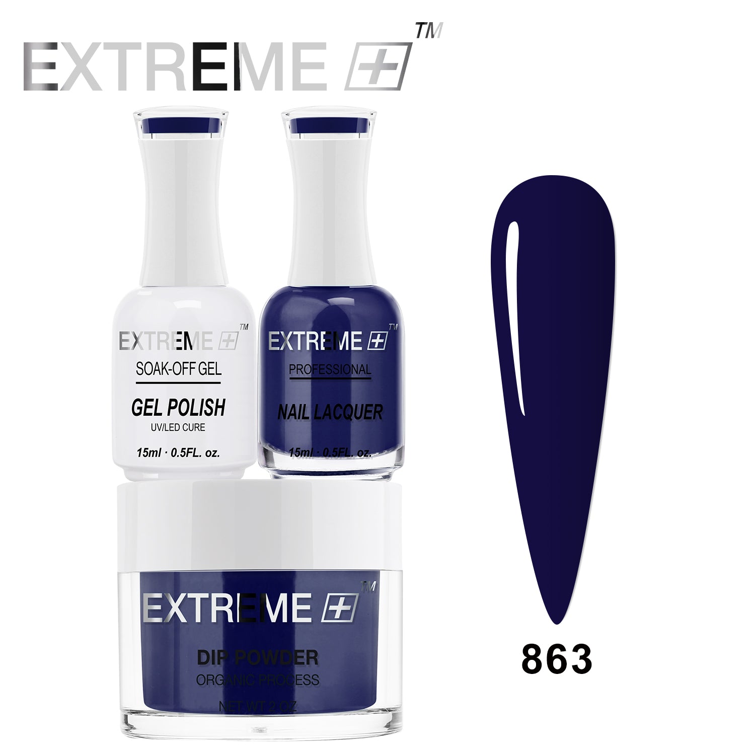 EXTREME+ 3 in 1 Combo Set - Gel, Lacquer, & Dip - #863