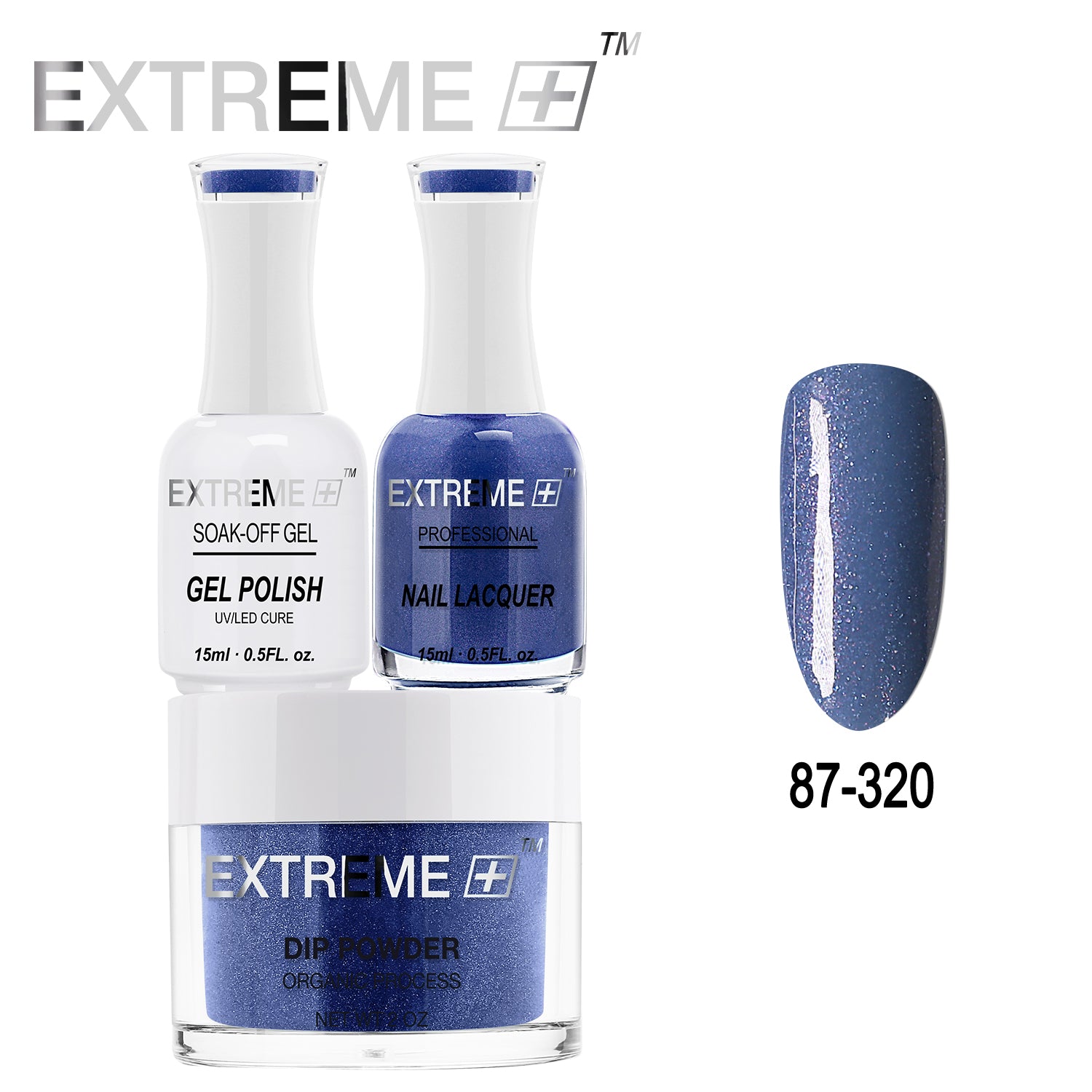 EXTREME+ All-in-One 3-in-1 Combo Set - Dip Powder, Gel Polish, and Nail Lacquer #087